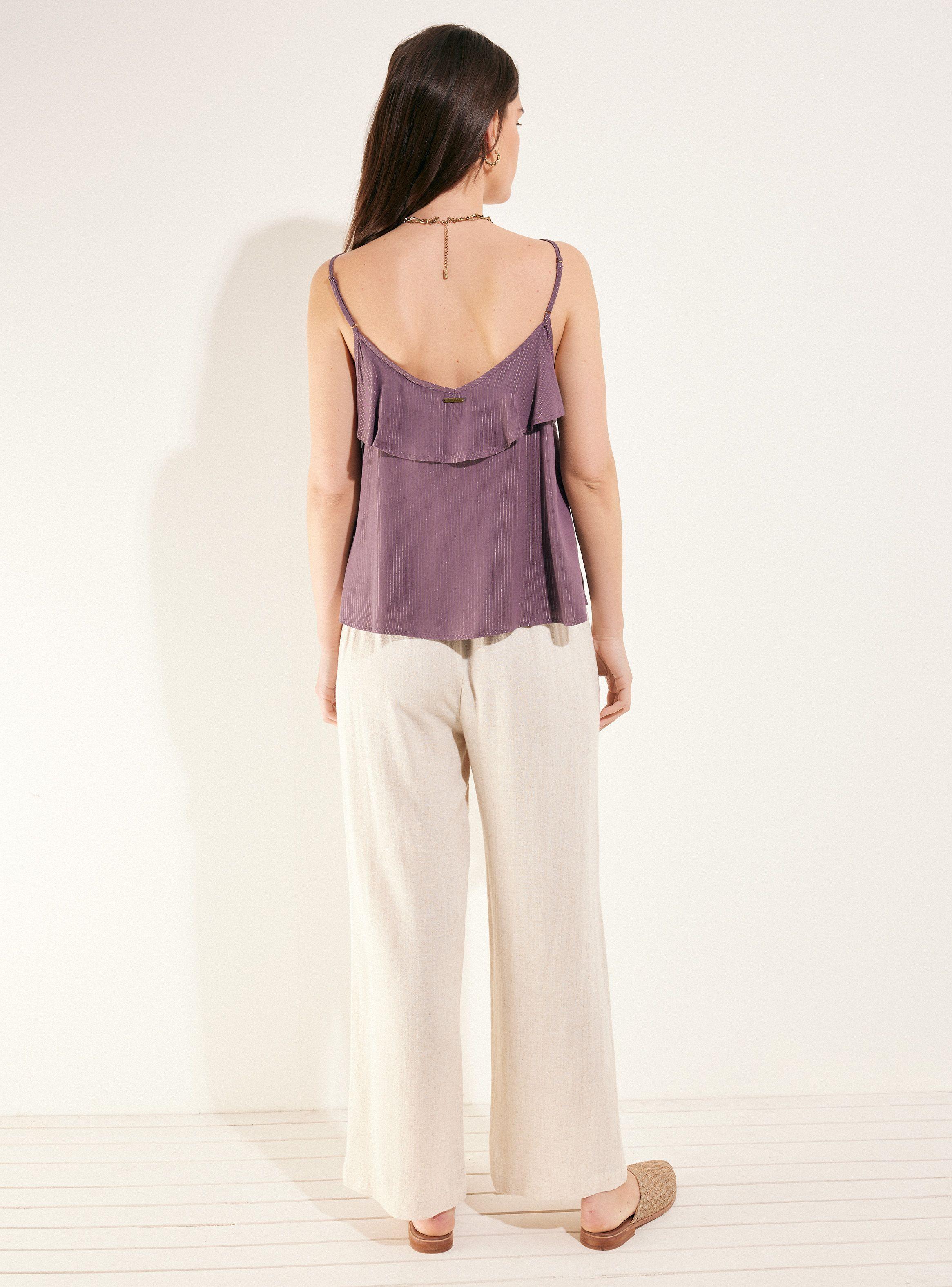 Blusa Doble Capa y Tela Metalizada-5