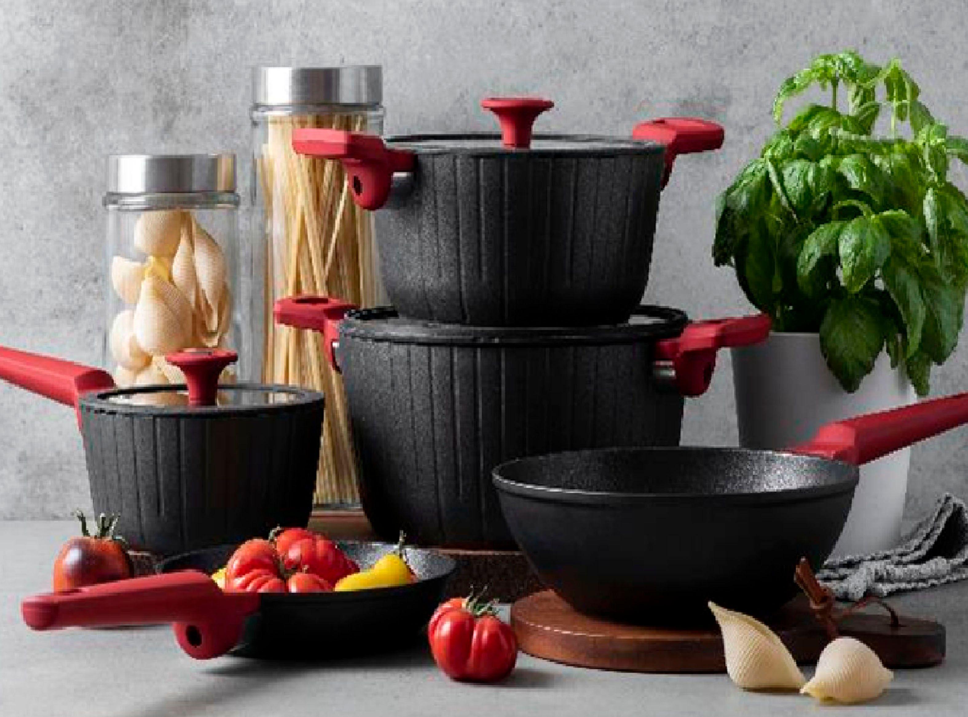 Batería de Cocina 8 Piezas Camden Rojo-0