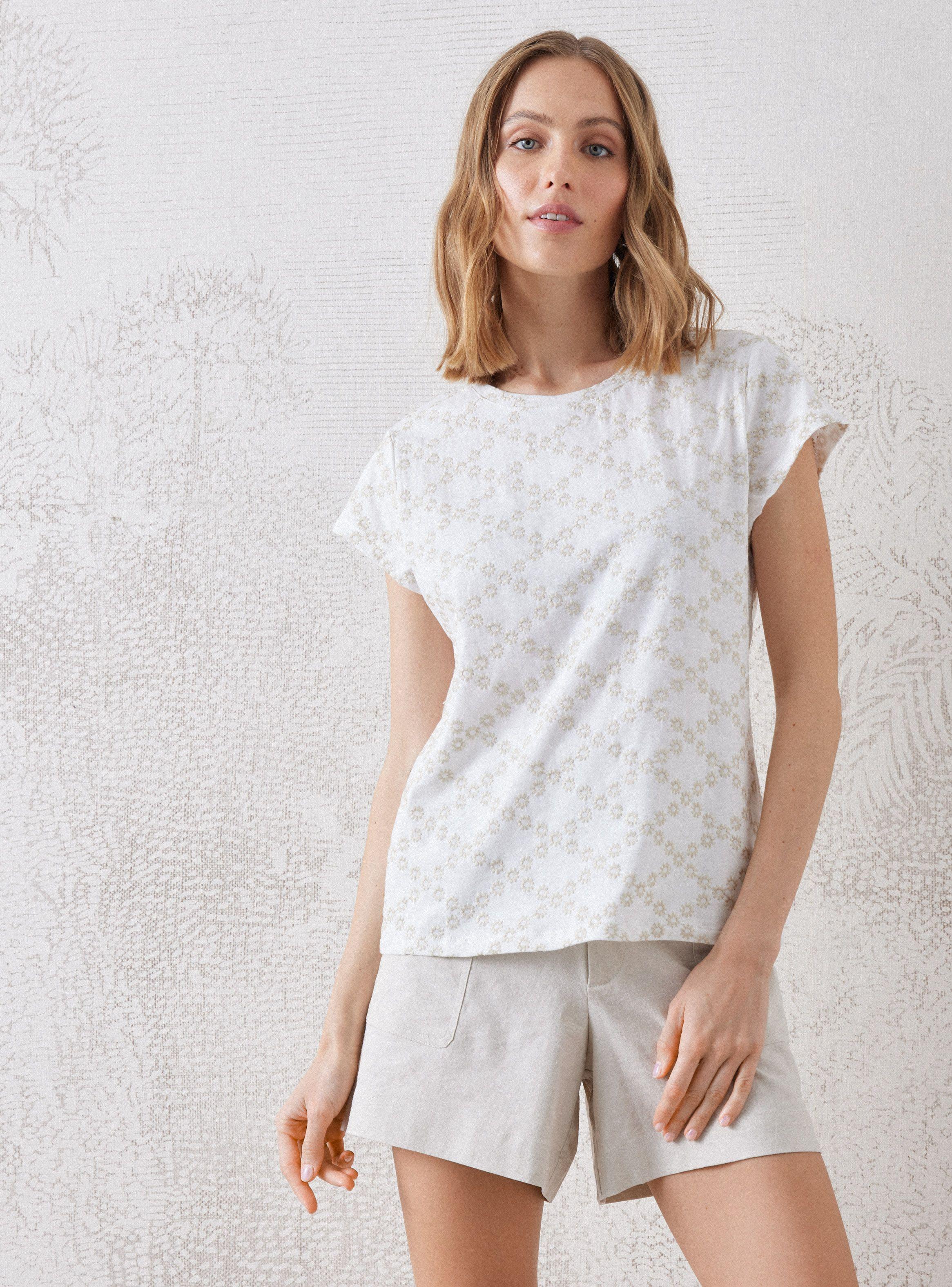 Polera Bordada Círculo-0
