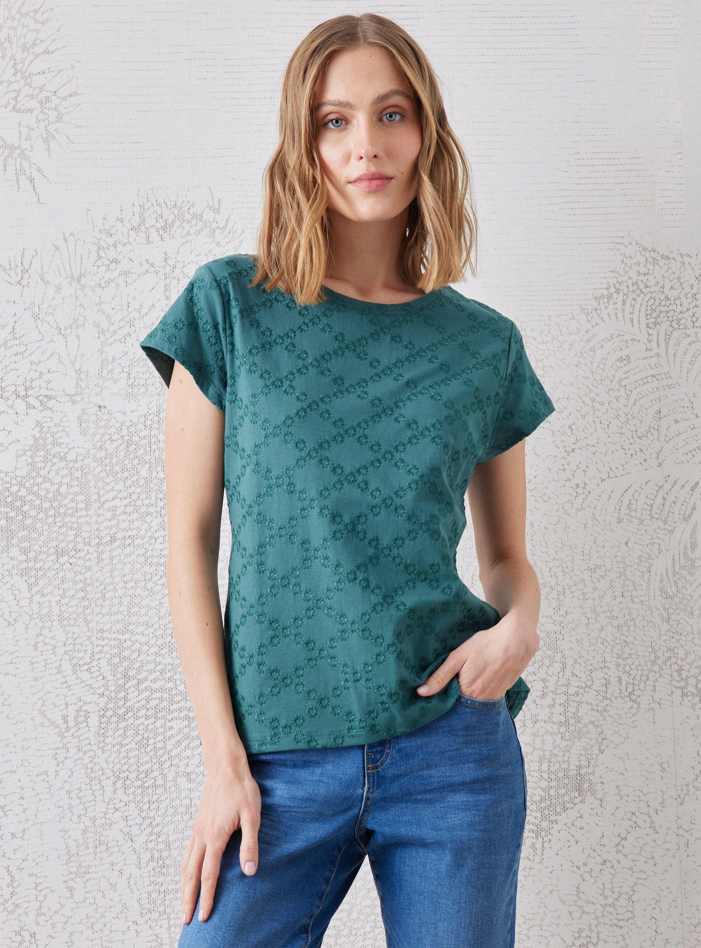 Polera Bordada Círculo-0