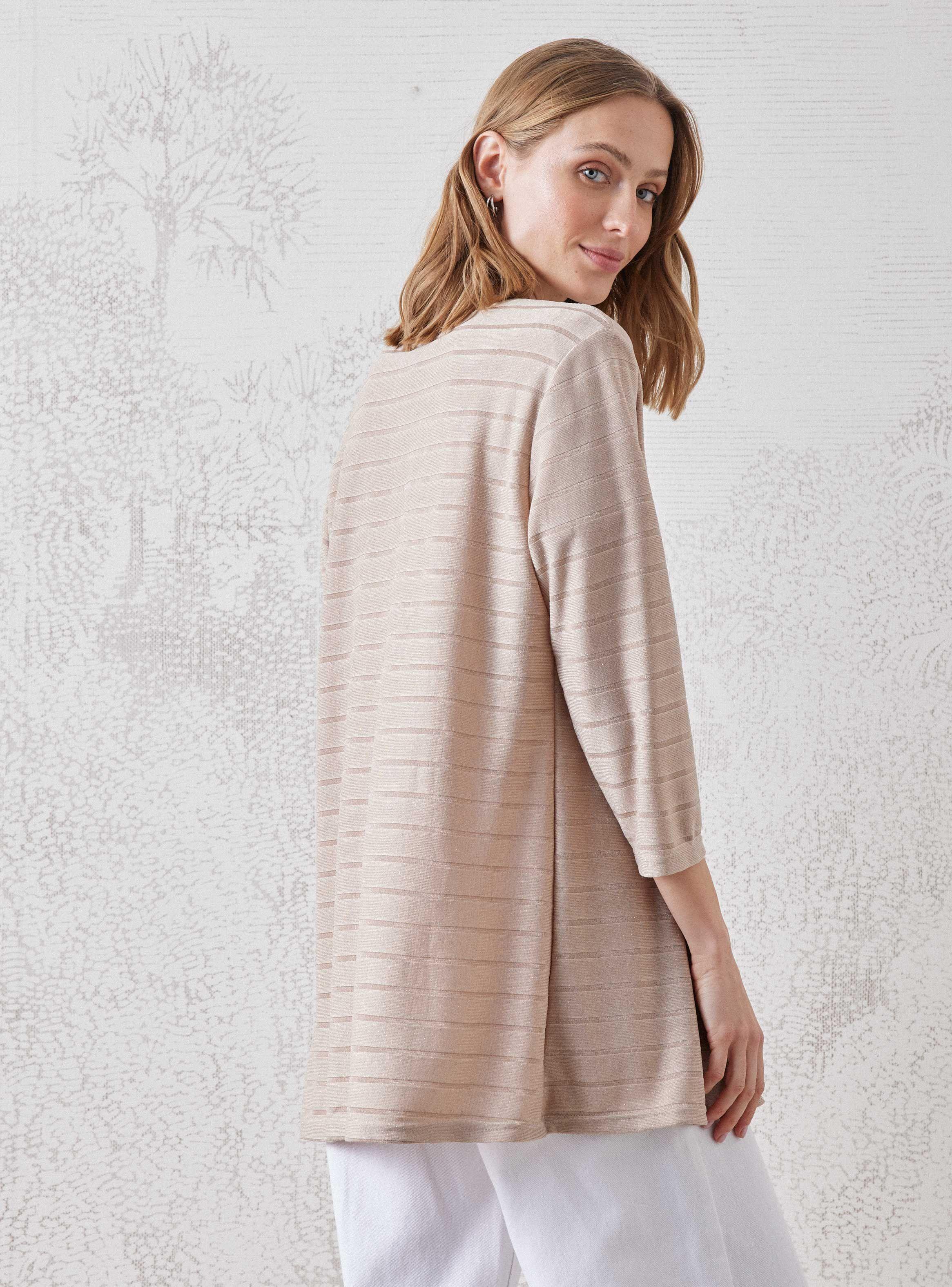 Blusa Tipo Kimono Tejido Con Hilo Metalizado-1