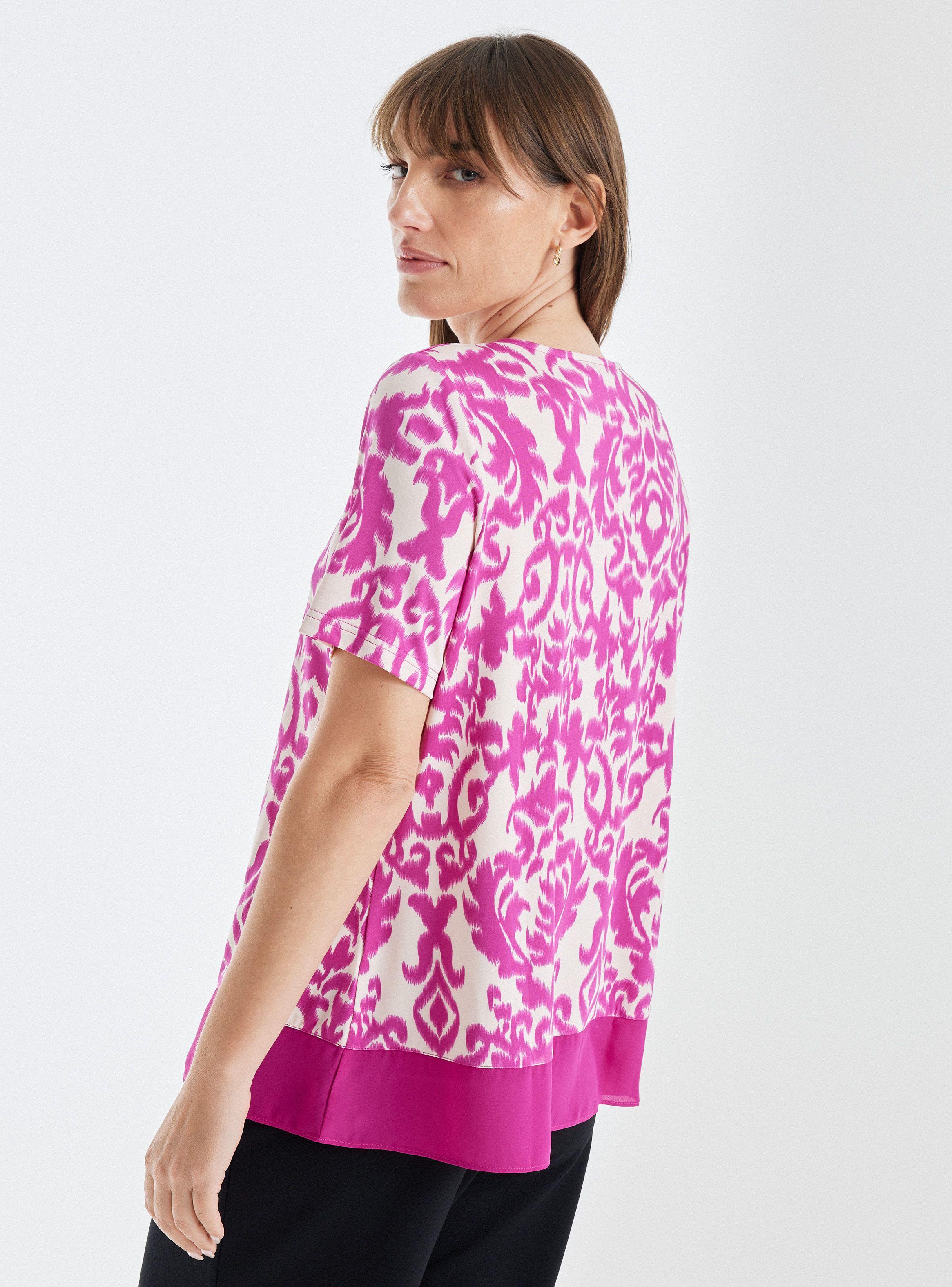Polera Estampada Argollas Metálicas En Escote-1