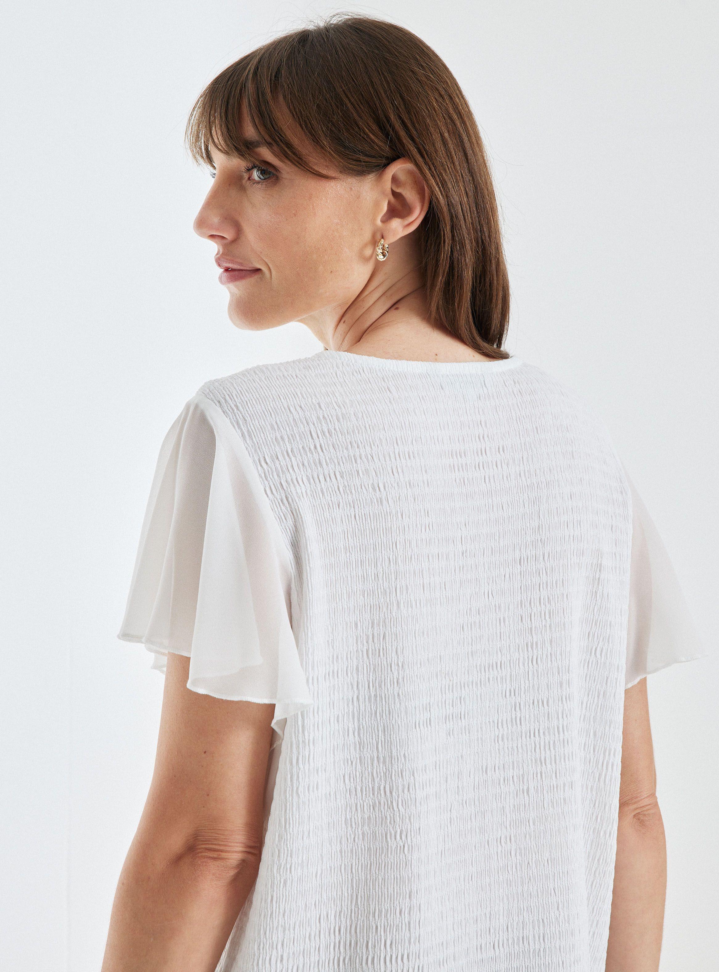 Polera Texturada Manga Mariposa de Gasa-3