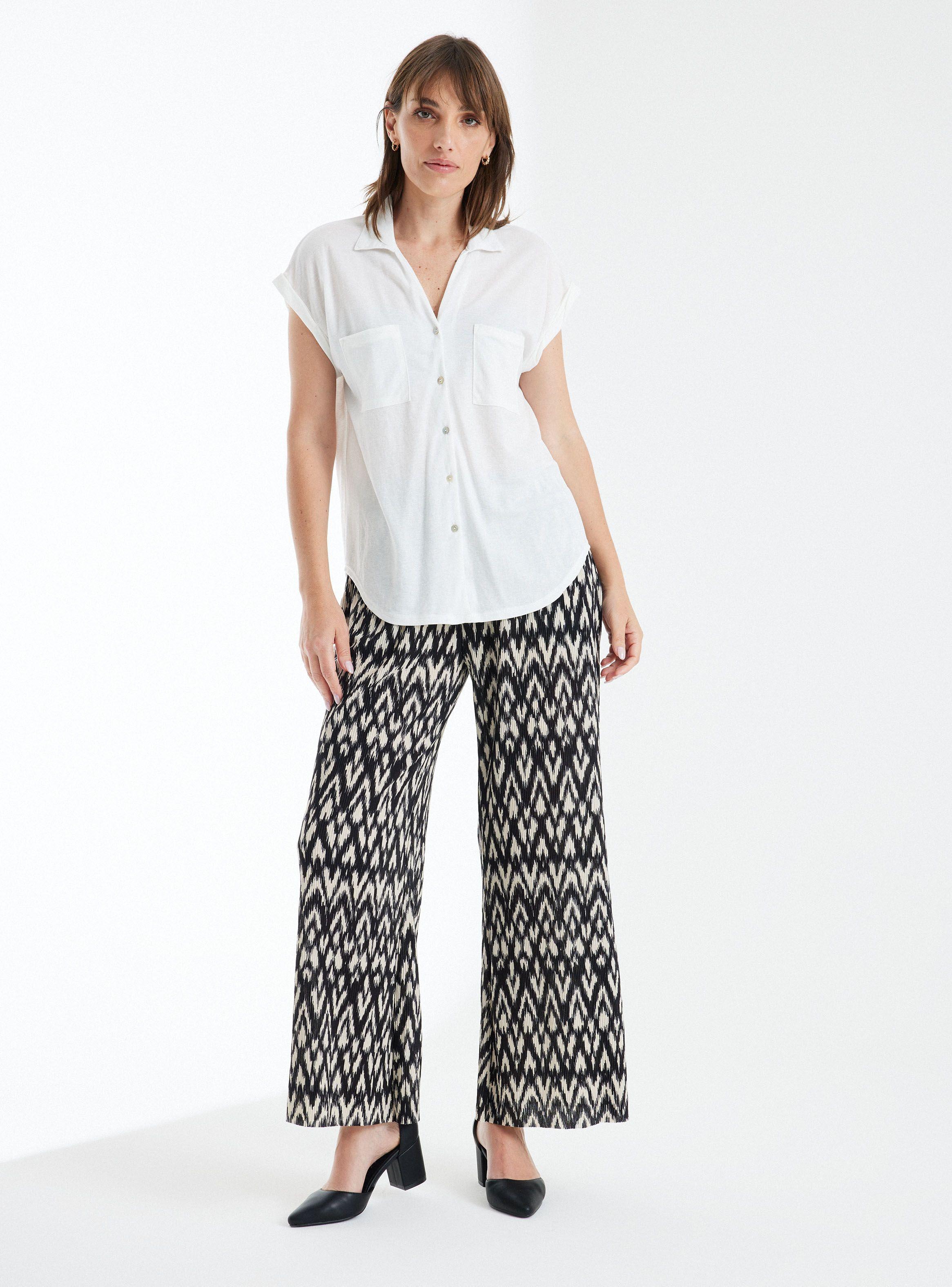 Blusa De Piqué Con Bolsillos-4
