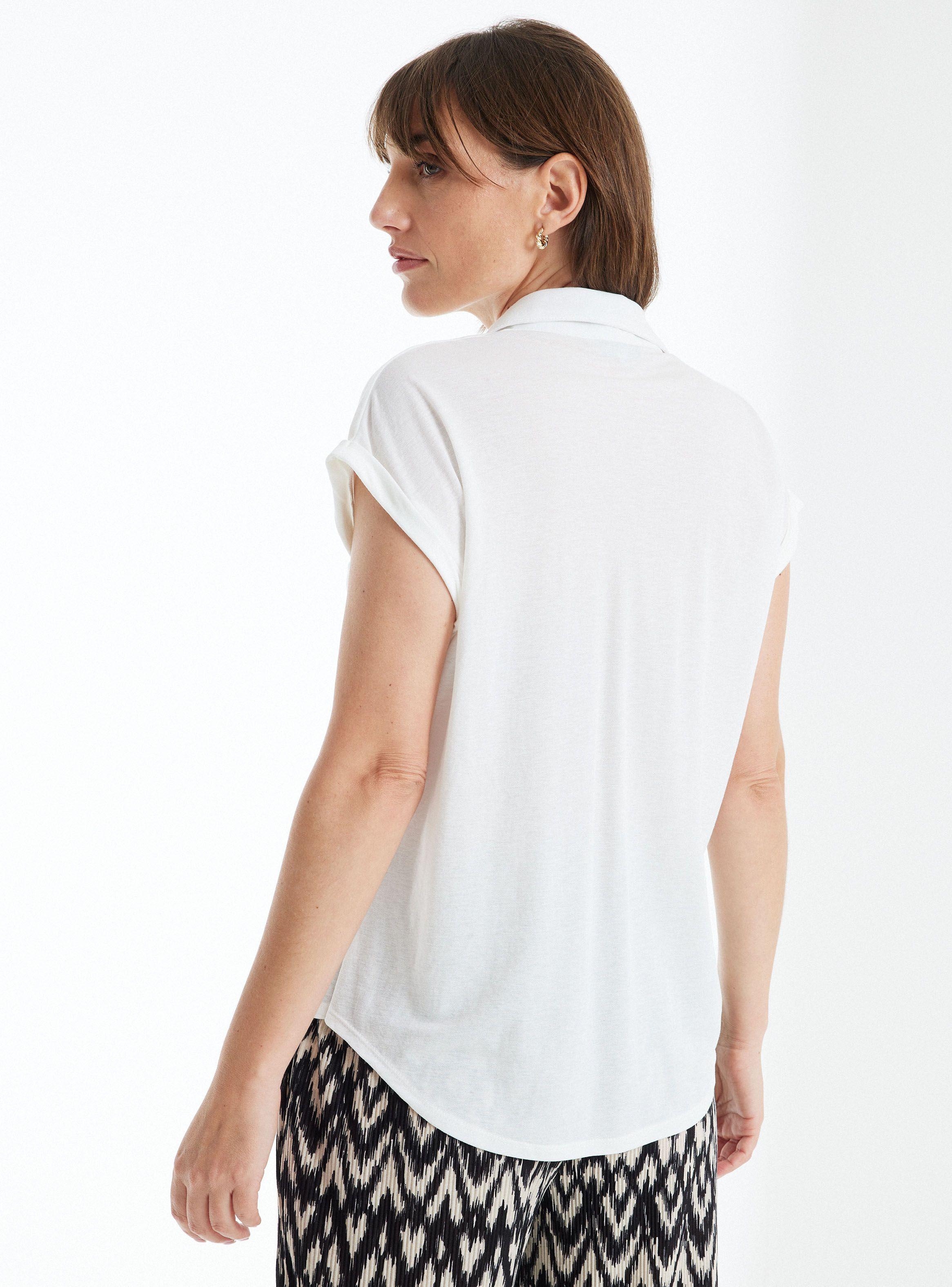 Blusa De Piqué Con Bolsillos-1