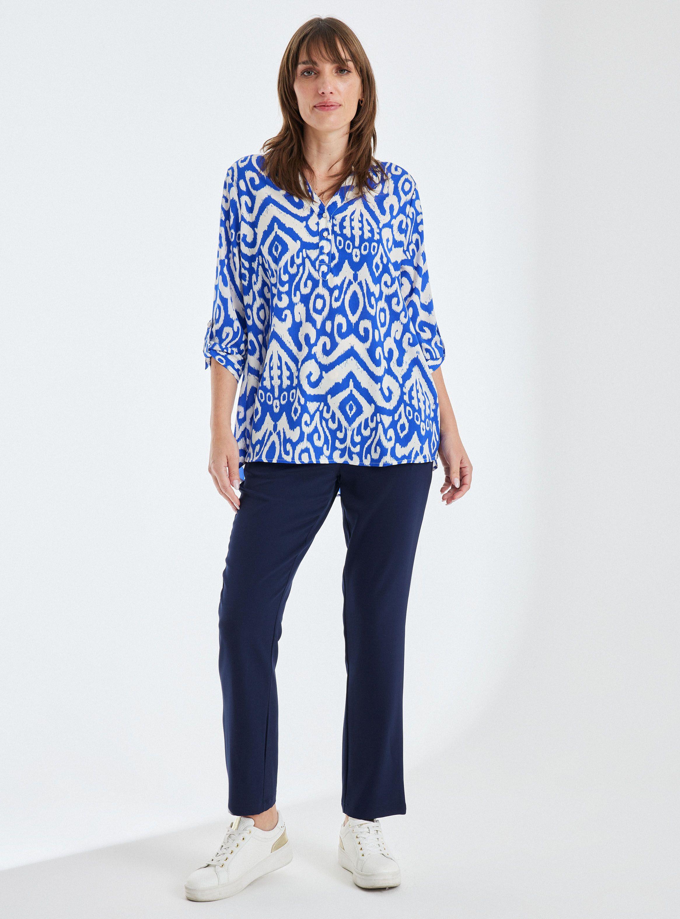 Blusa Estampada Manga con Roll Up-4