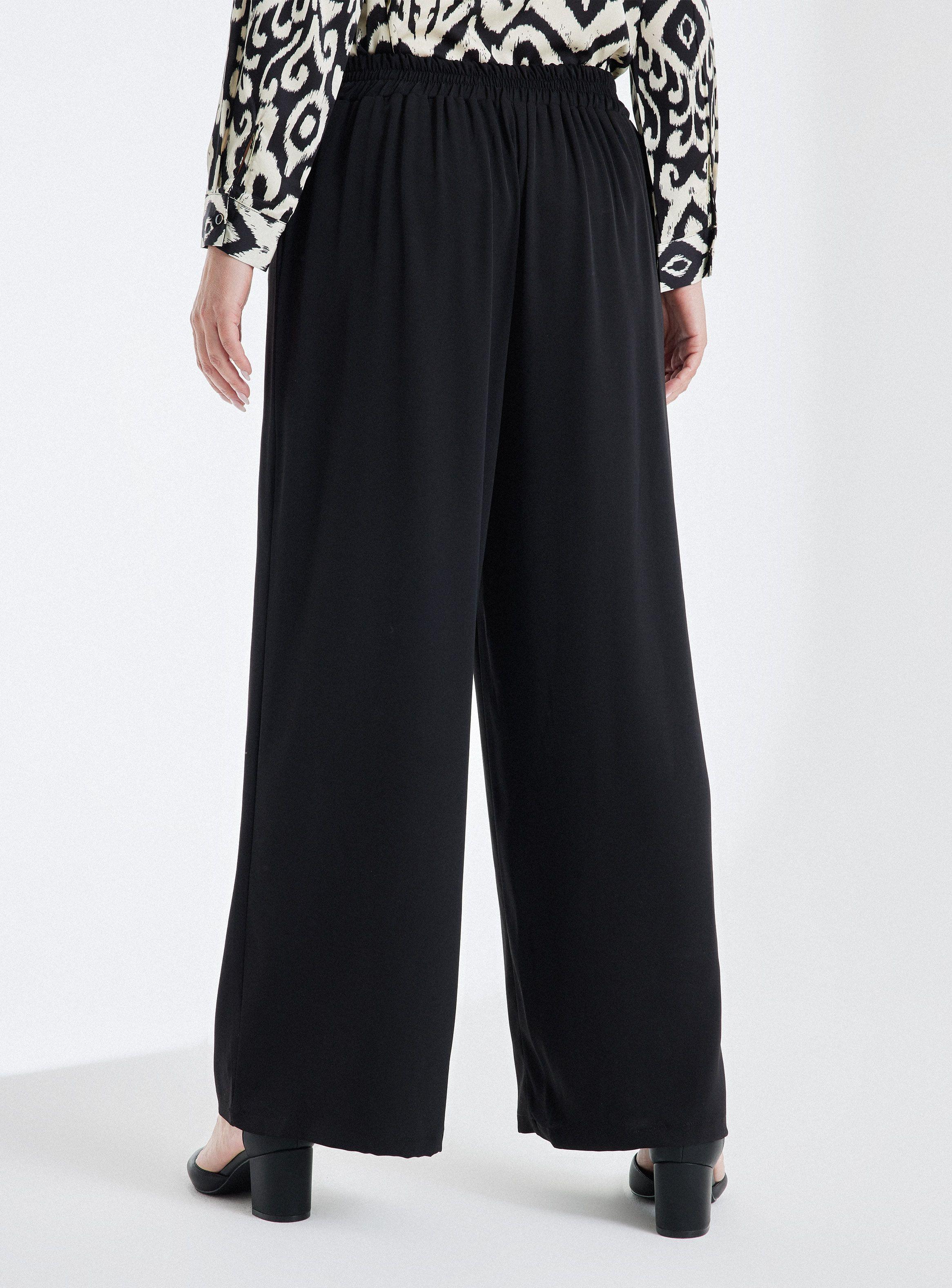 Pantalón Holgado Elástico Y Botones Decorativos-1