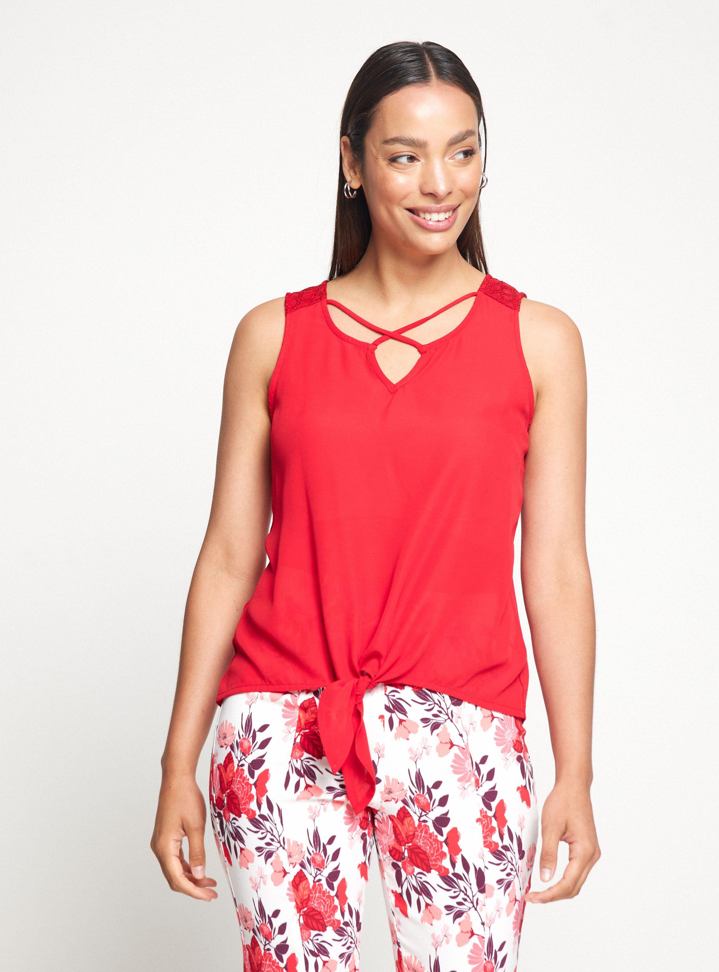 Blusa Mix Telas Con Nudo-0