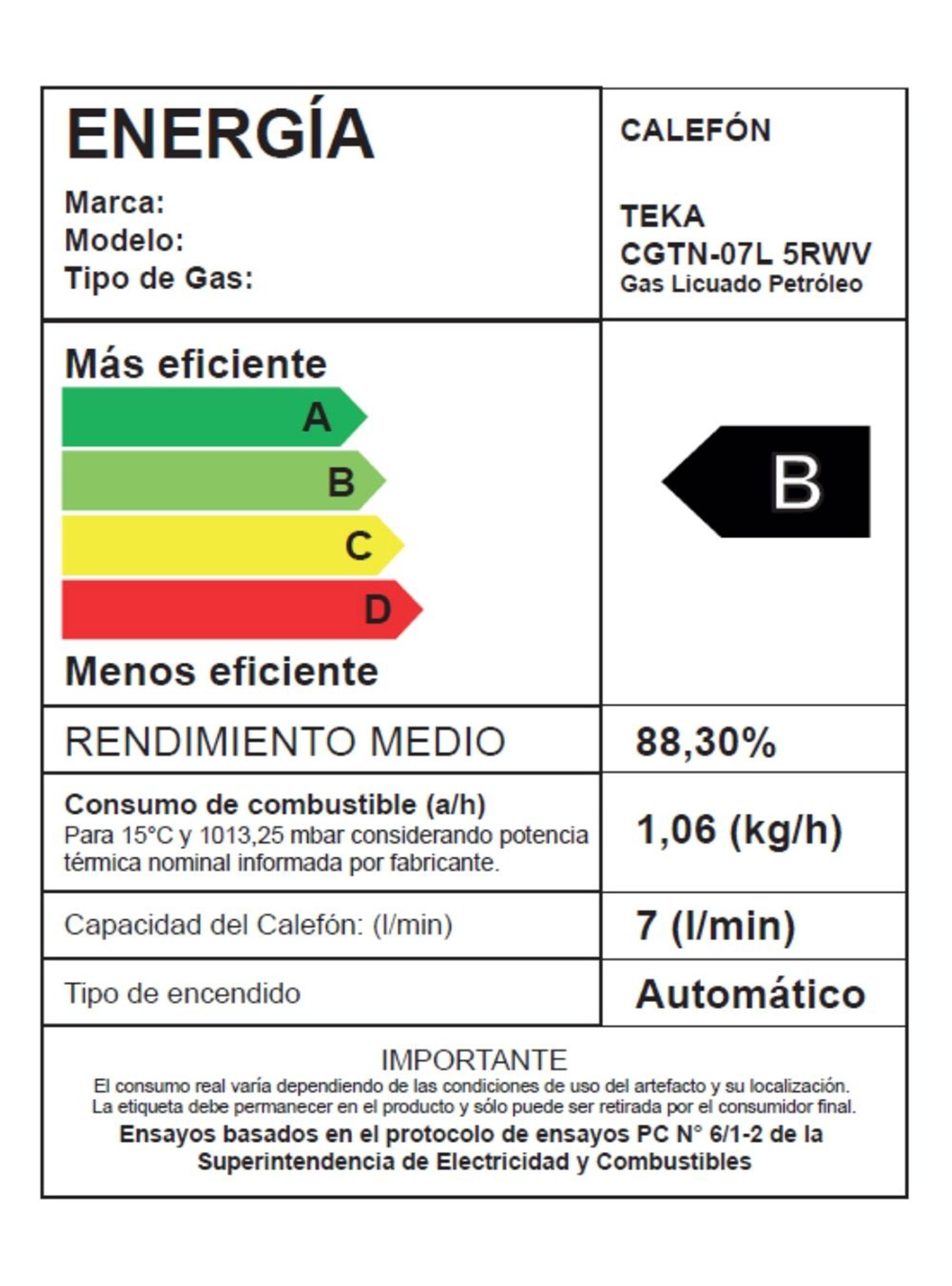 Calefont Tiro Natural Ionizado 7 Litros Gas Licuado-9