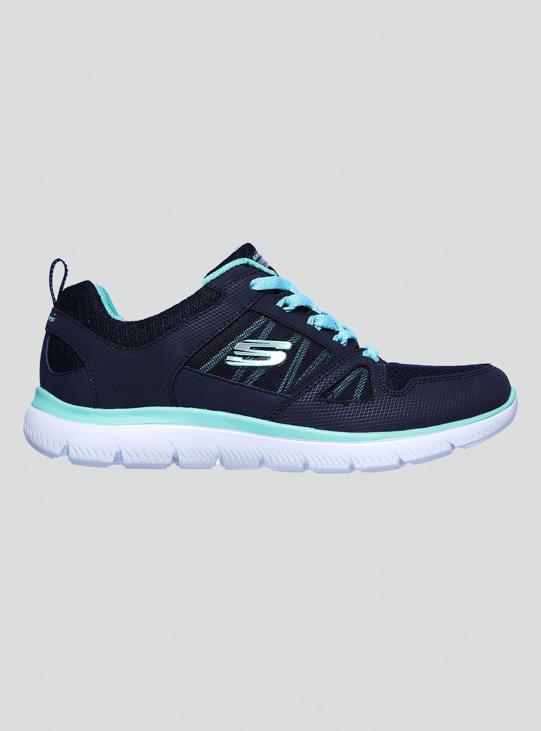 Zapatilla Urbana Skechers Mujer Summits - New World Azul-0
