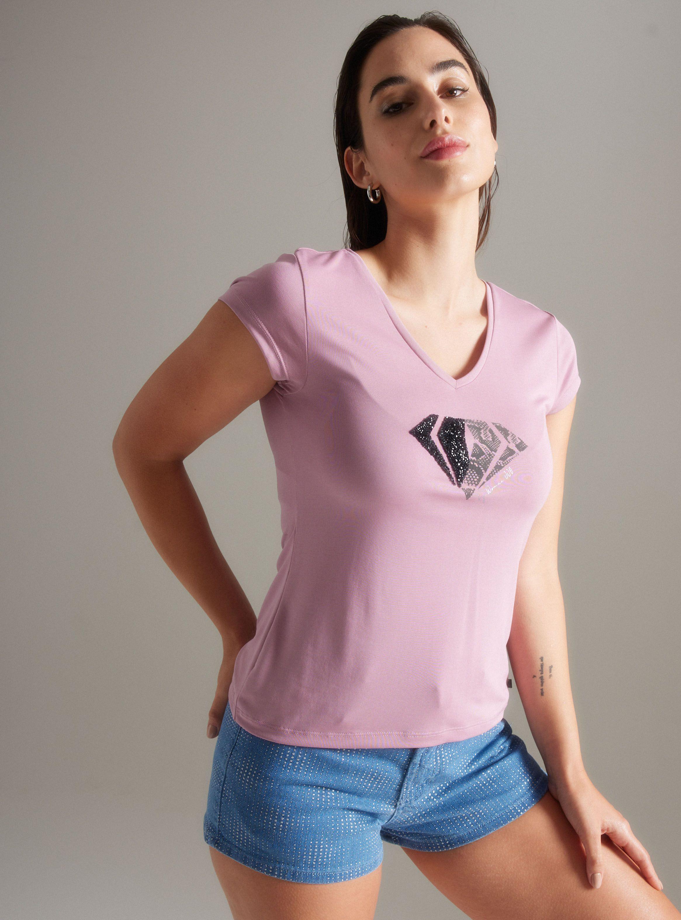 Polera Básica Cuello V Modal-0