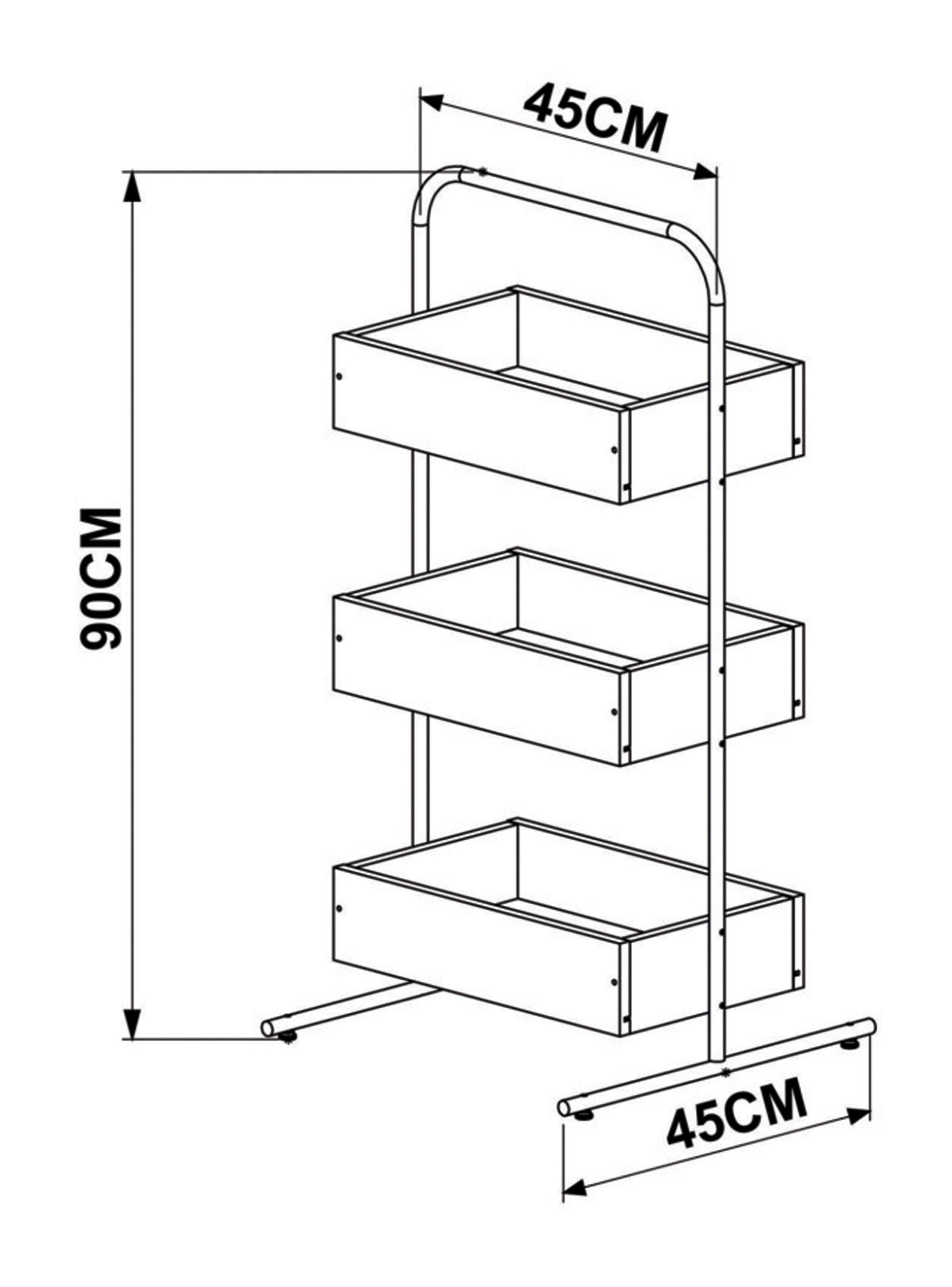 Estante Multifuncional Steel Tube 3C Decocasa-1