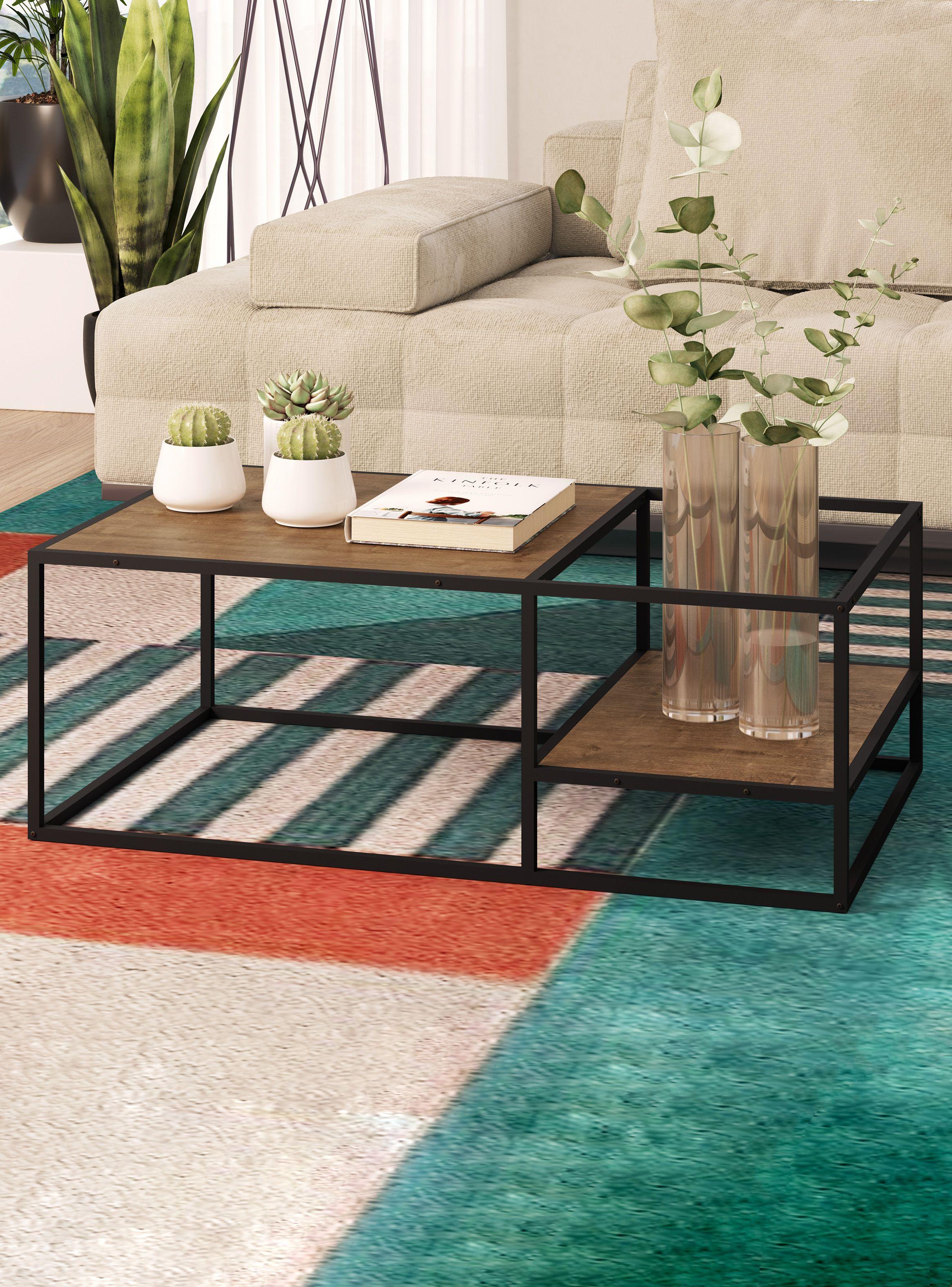 Mesa de Centro Steel Quadra Decocasa-2