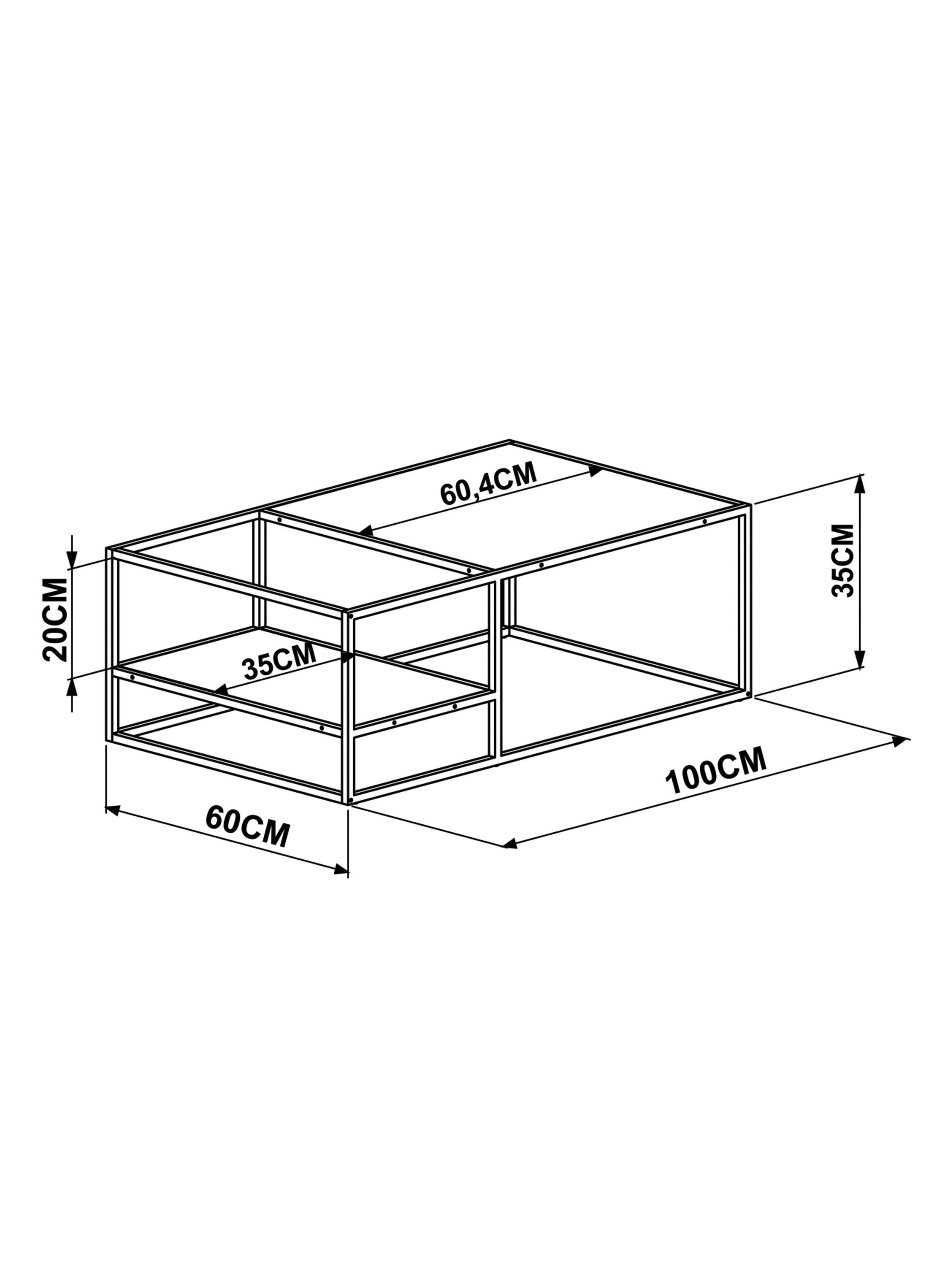 Mesa de Centro Steel Quadra Decocasa-1
