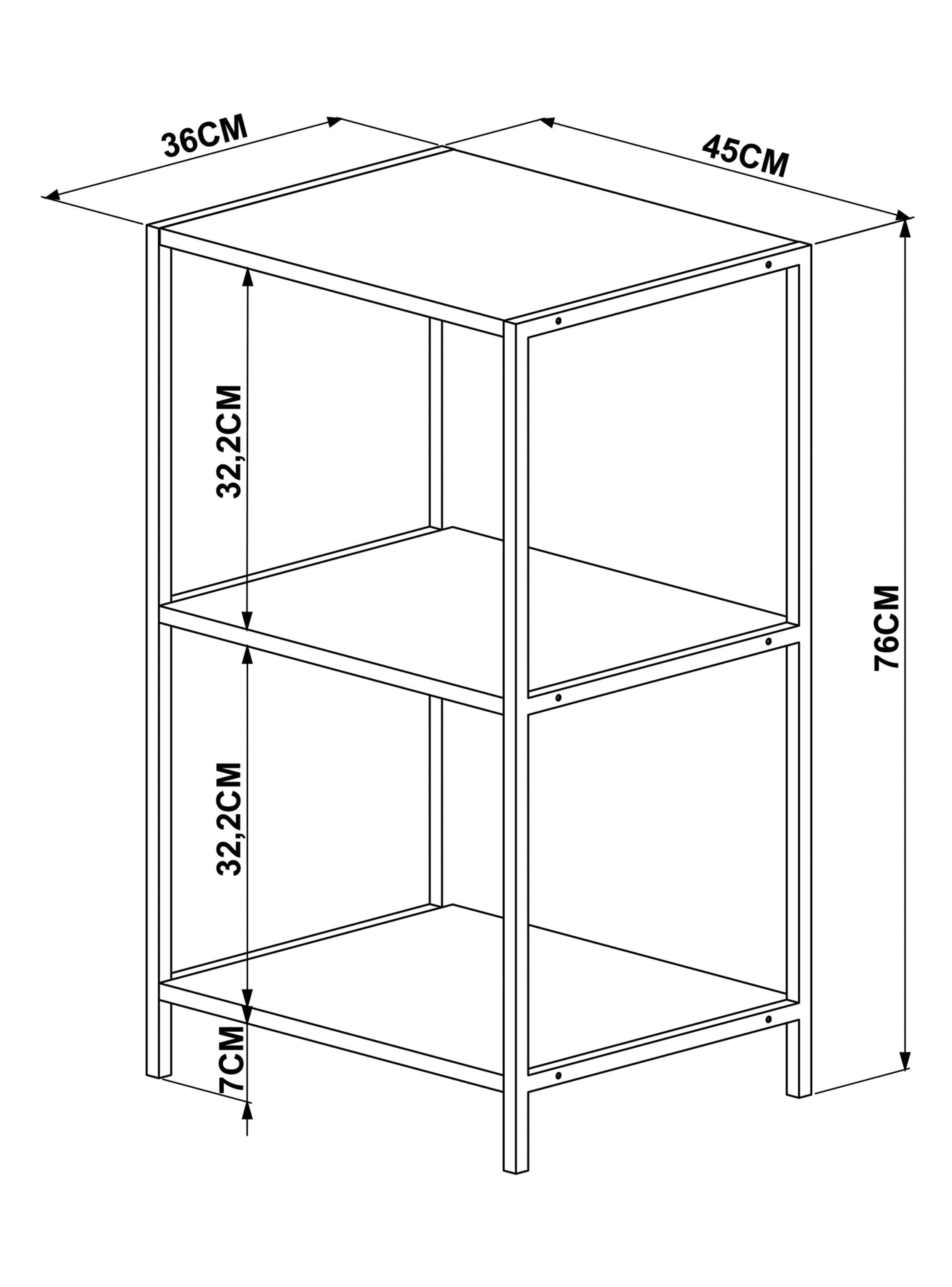 Librero Modelo Steel Quadra S Decocasa-1