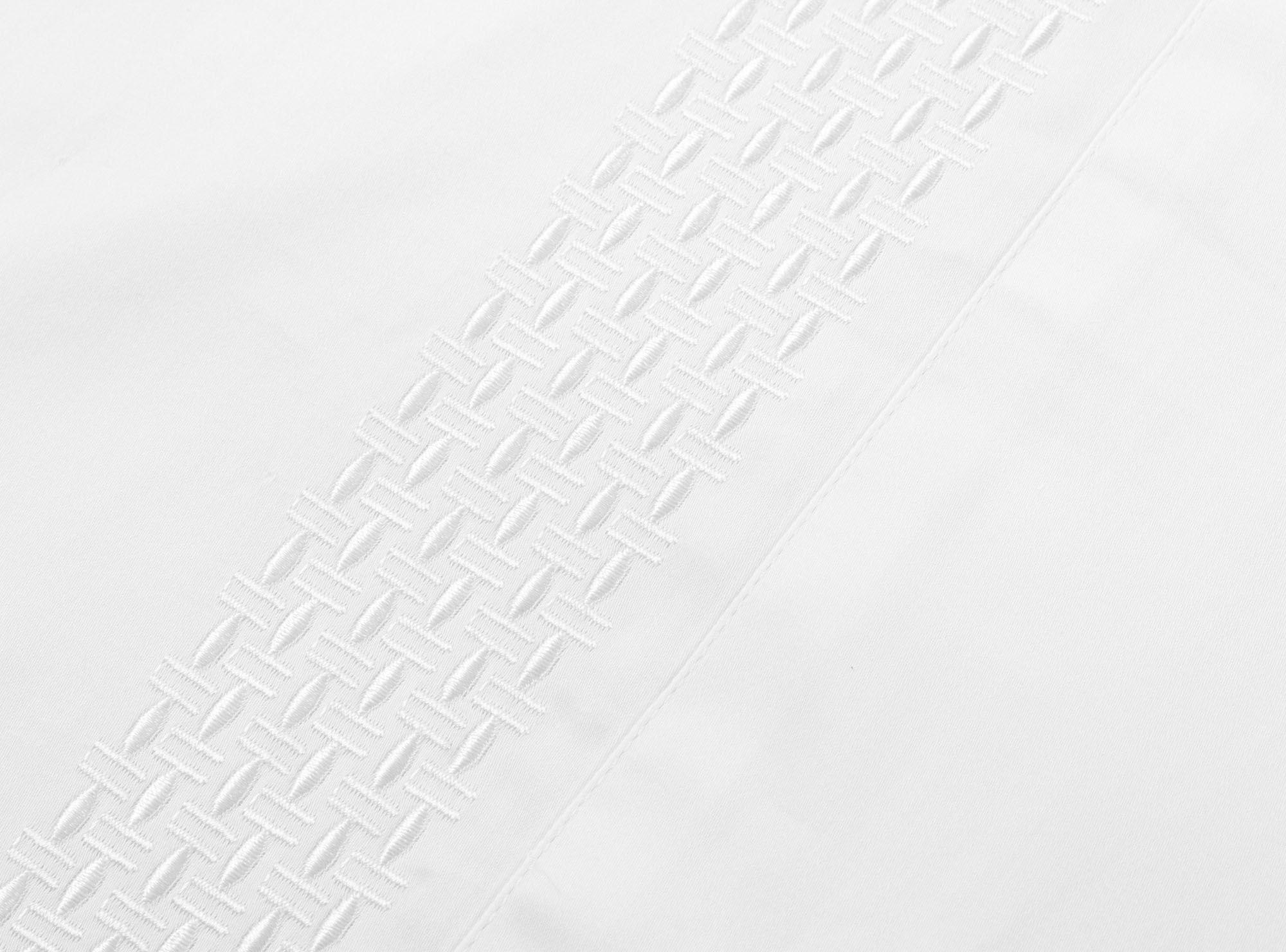 Juego de Sábanas 300H King Bordado Blanco Diseño 2-2