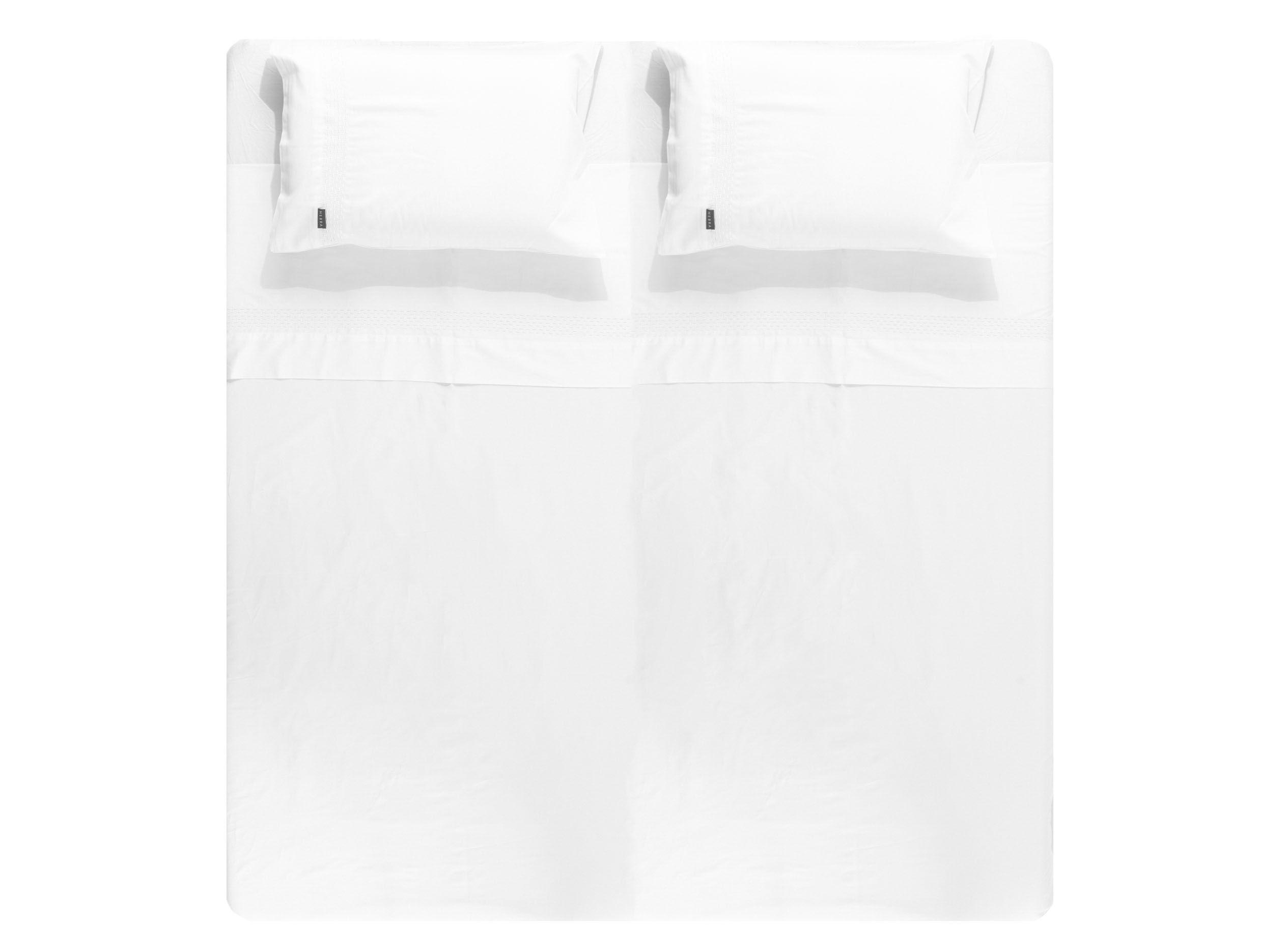 Juego de Sábanas 300H King Bordado Blanco Diseño 2-0