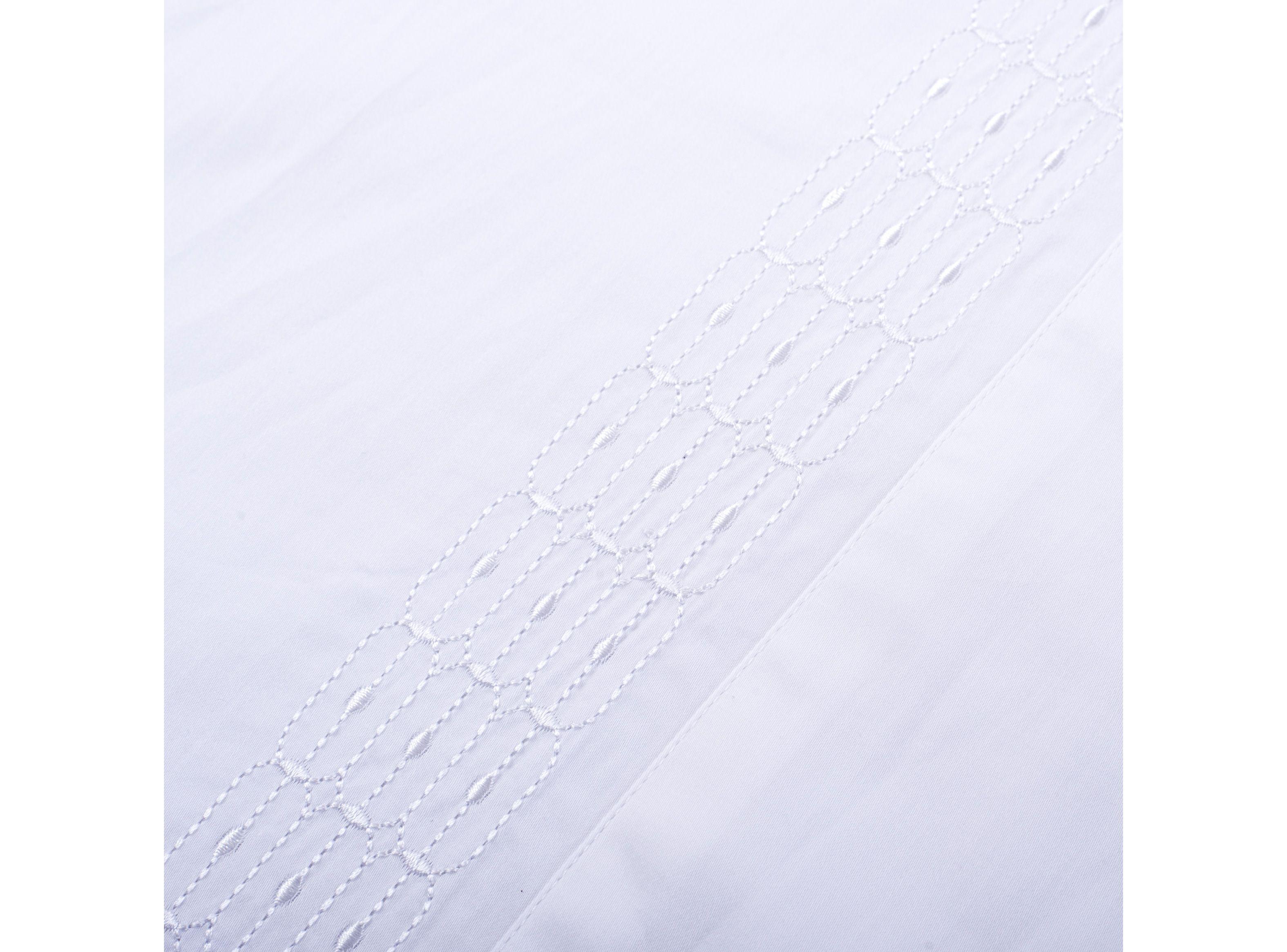 Juego Hebra de Sábanas 300 Hilos Blanco Súper King 2-1