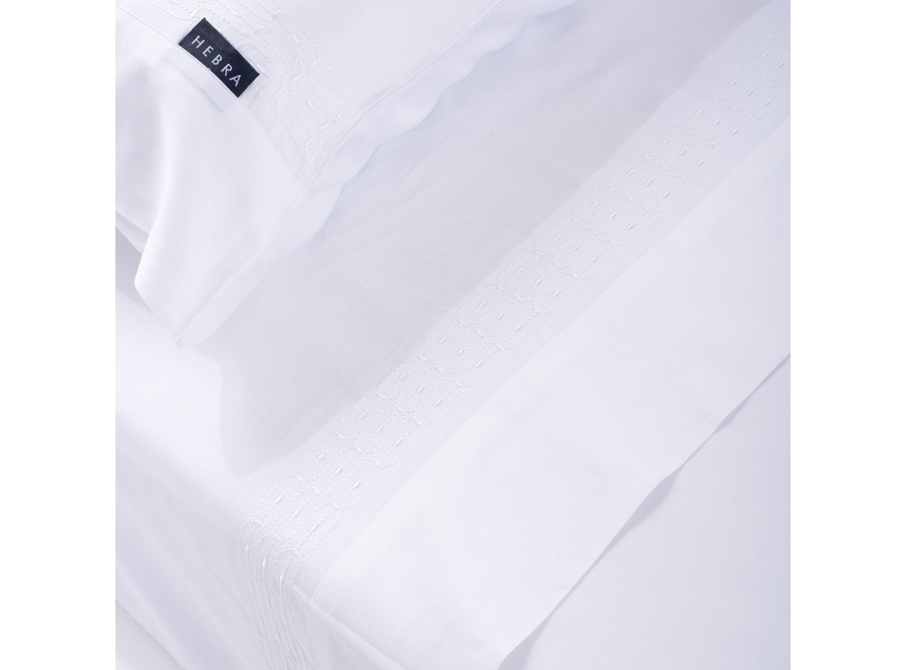 Juego Hebra de Sábanas 300 Hilos Blanco Súper King 2-0