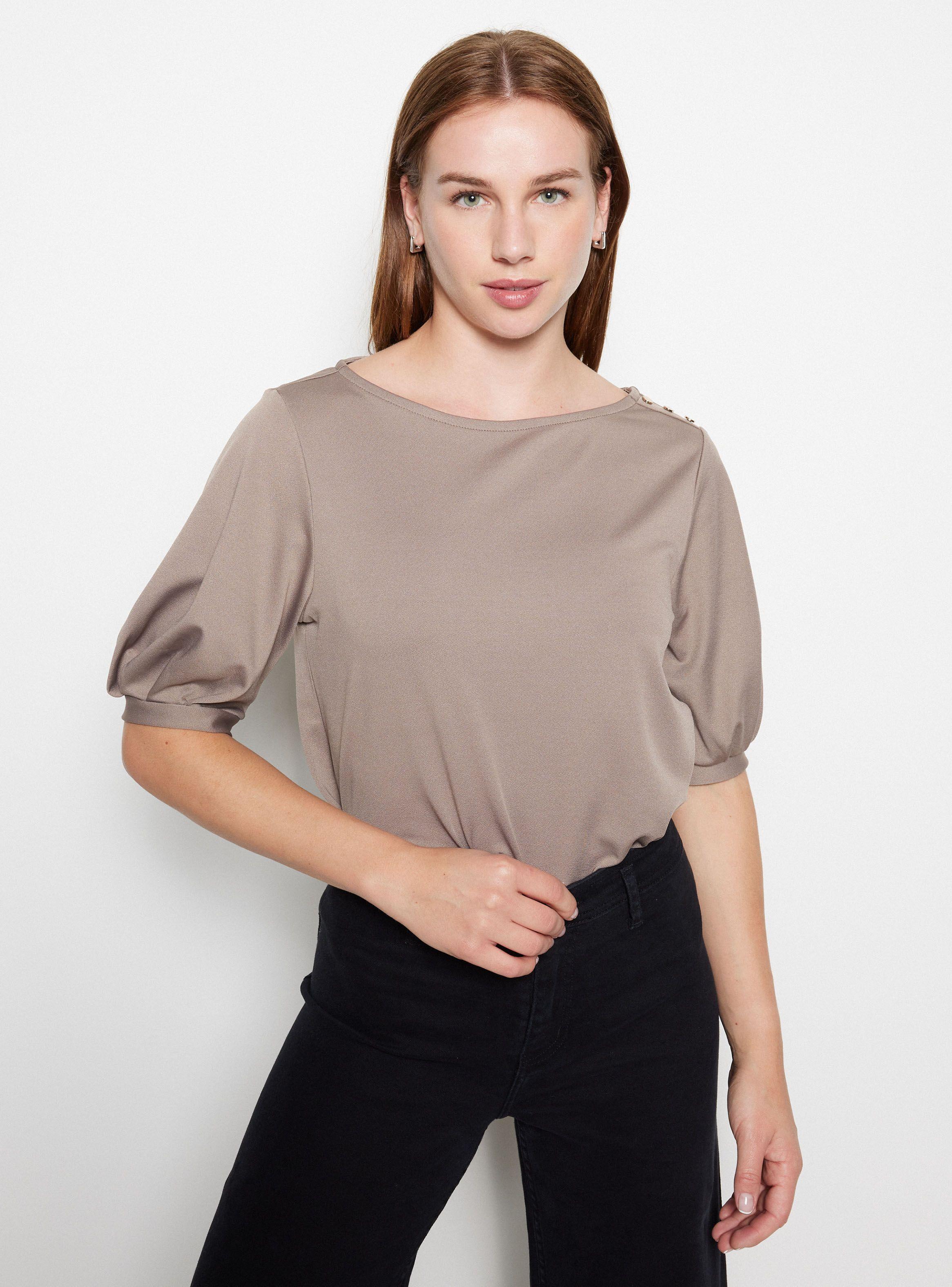 Blusa Pliegue Manga-0