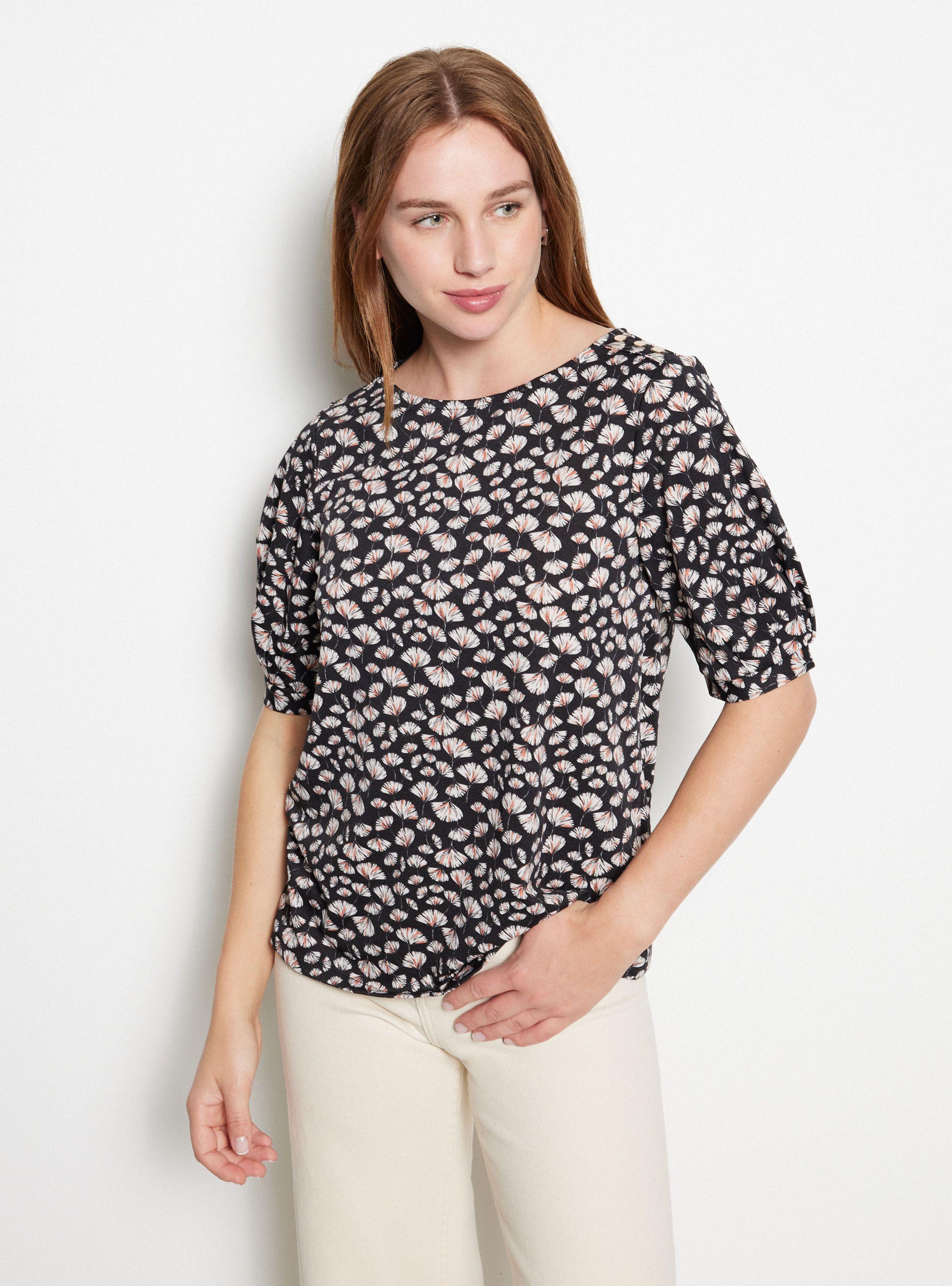 Blusa Pliegue Manga-0