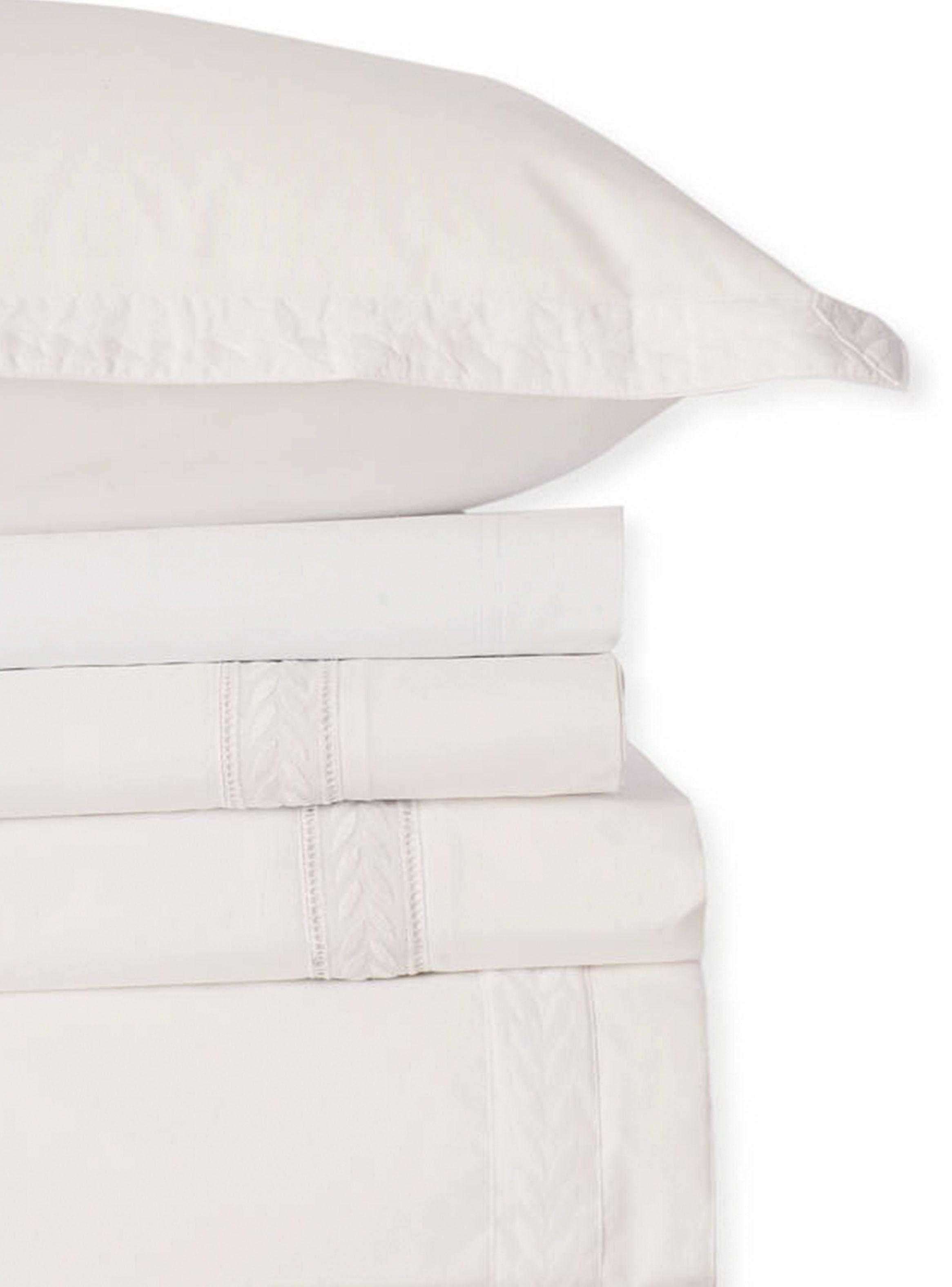 Sábanas Súper King Nina Herrera 220 Hilos Espiga Blanco-1