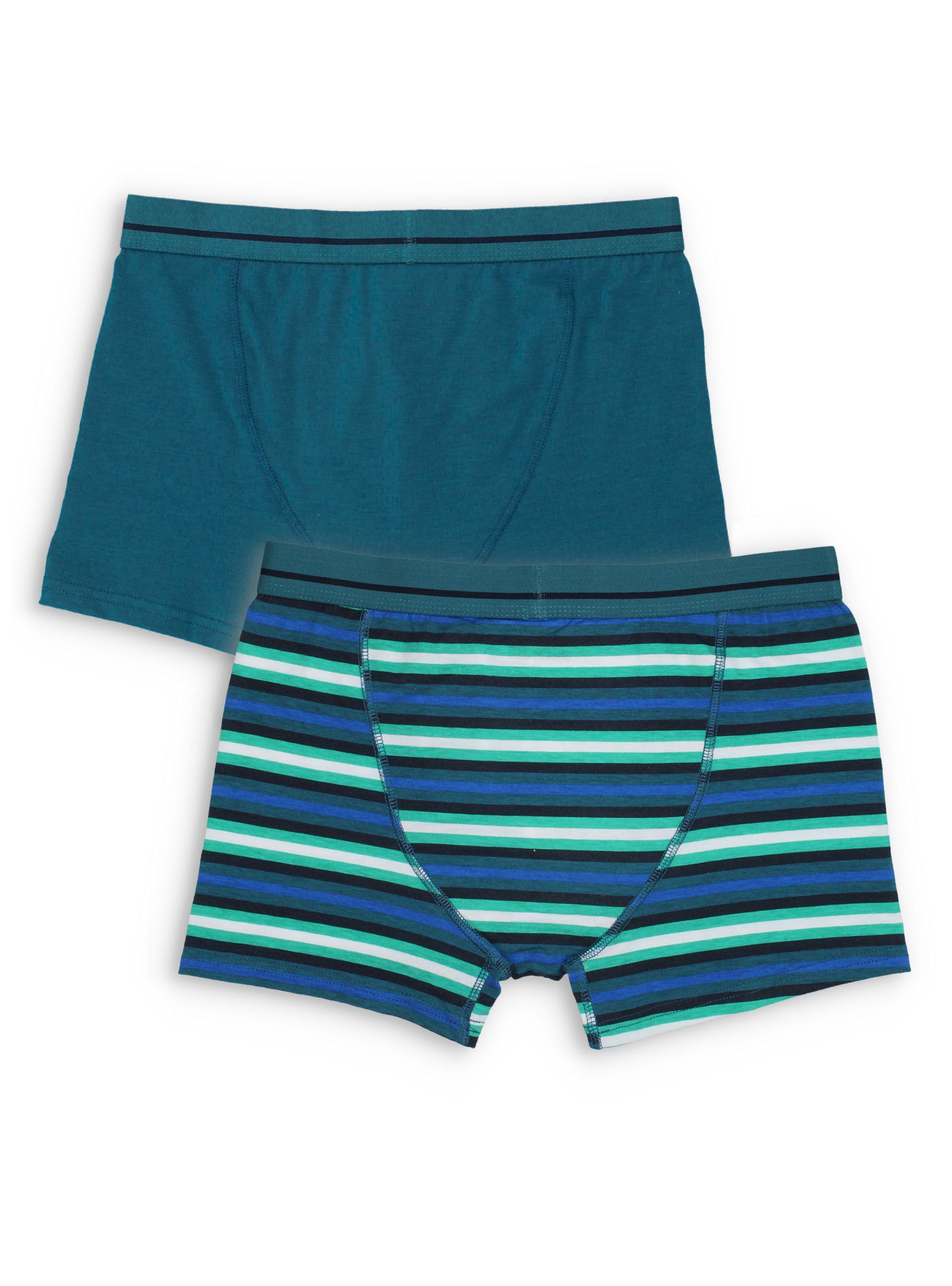 Boxer Bipack Algodón Spandex Liso Greenfield-1