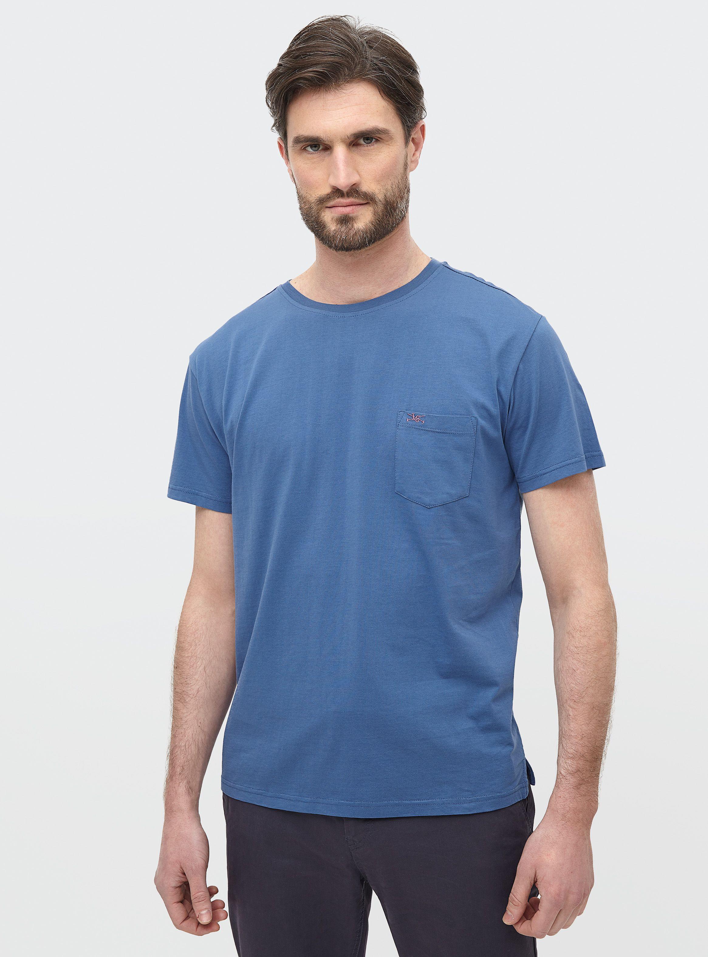 Polera Básica Lisa Manga Corta Bolsillo Frontal Logo-0