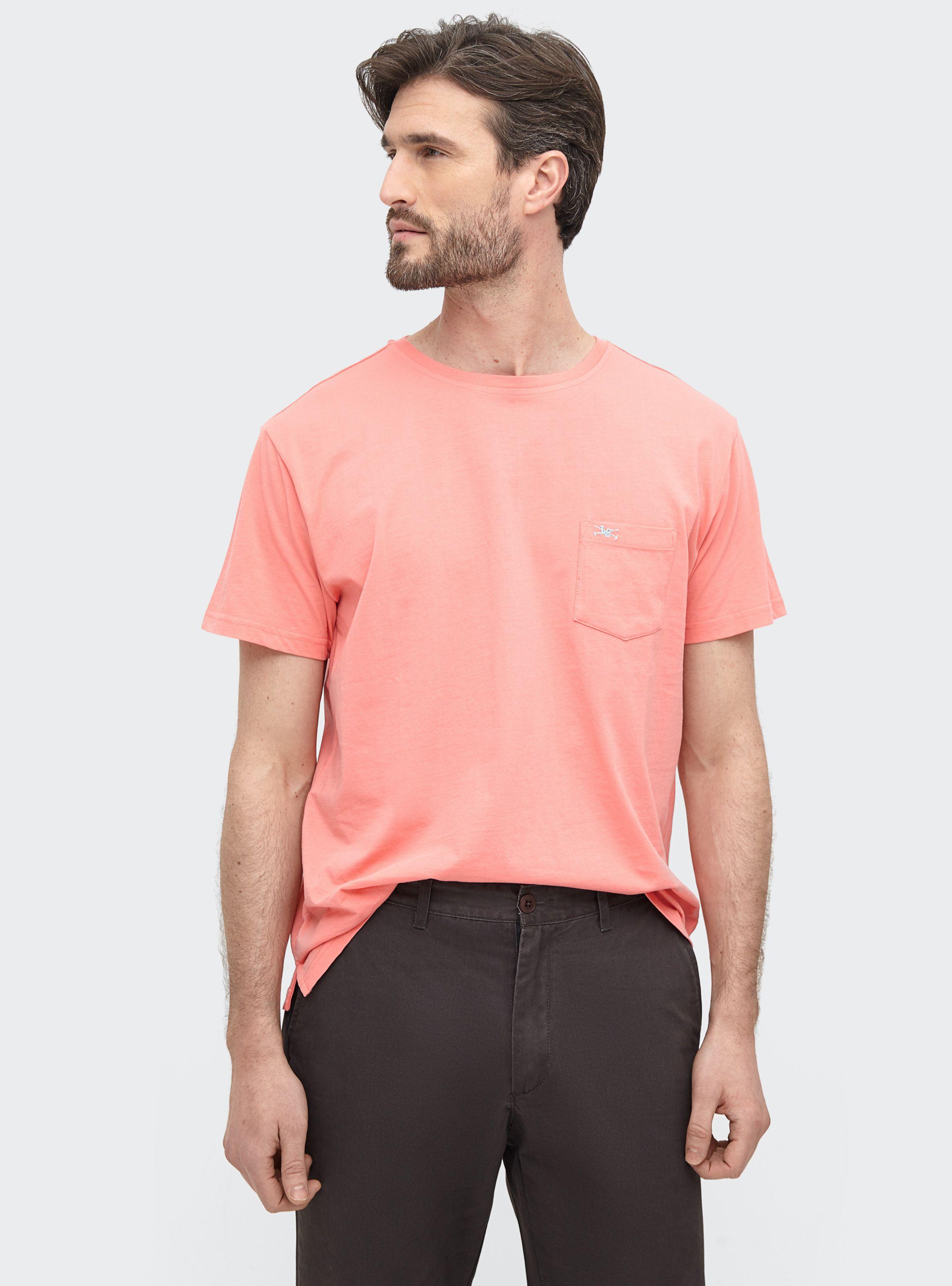 Polera Básica Lisa Manga Corta Bolsillo Frontal Logo-0