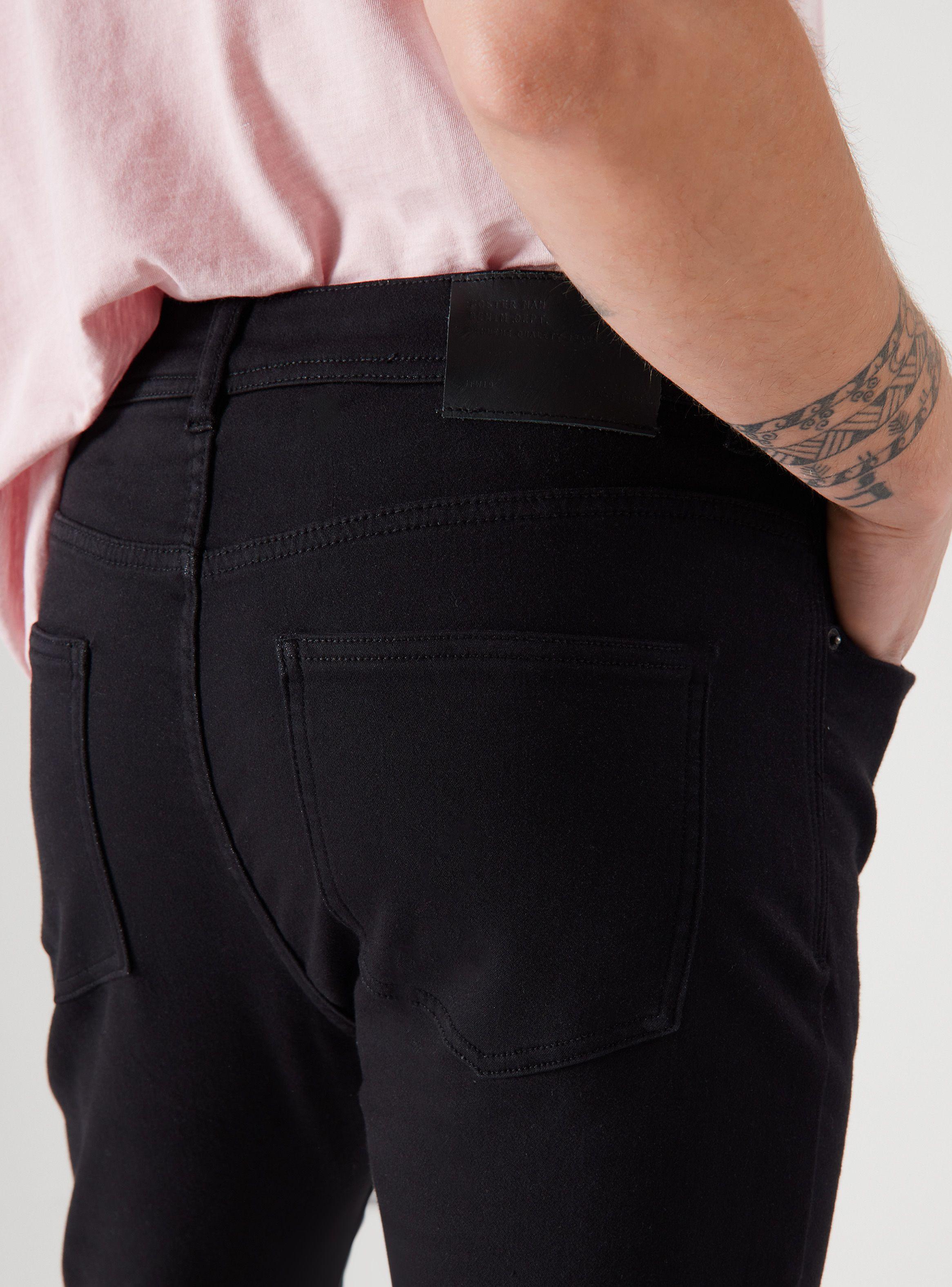 Jeans Liso Negro Tiro Medio Super Skinny Fit-3