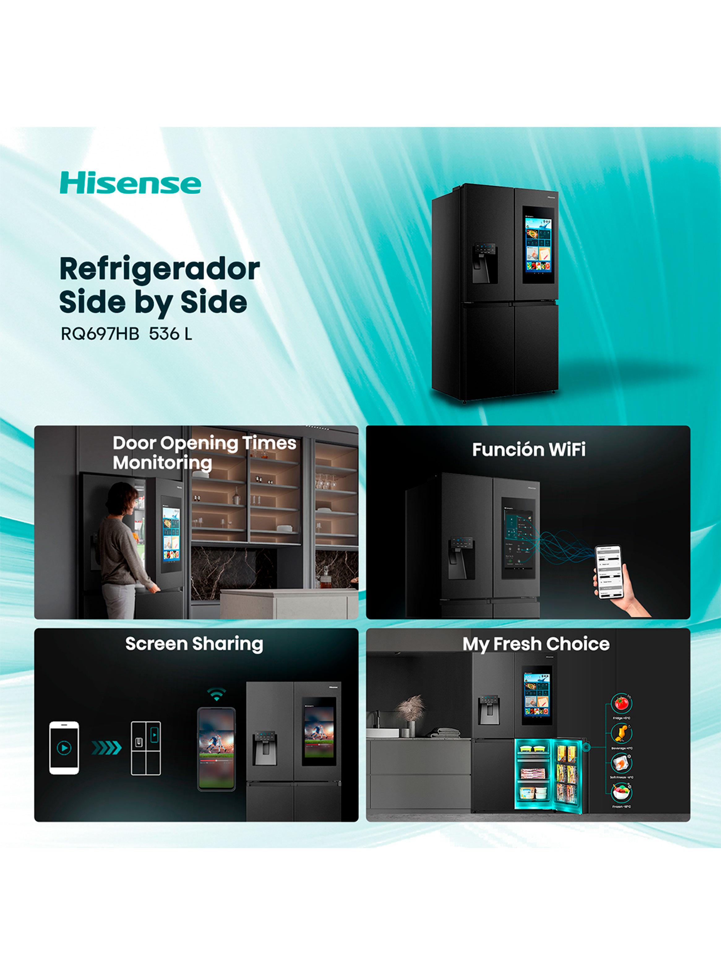 Refrigerador Side by Side No Frost 536 Litros RQ697HB Negro-3