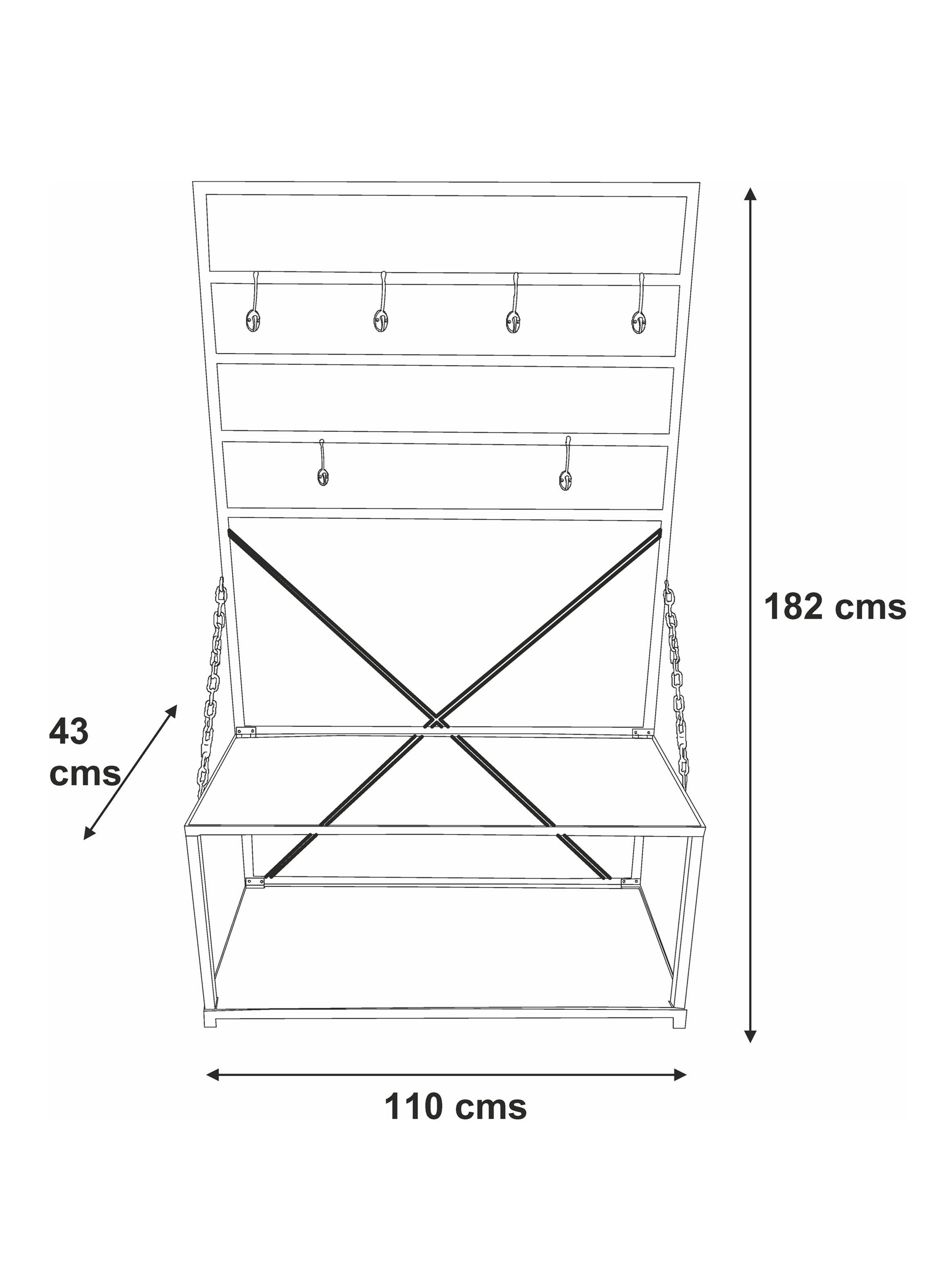 Estante Entrada Perchero Industrial-2