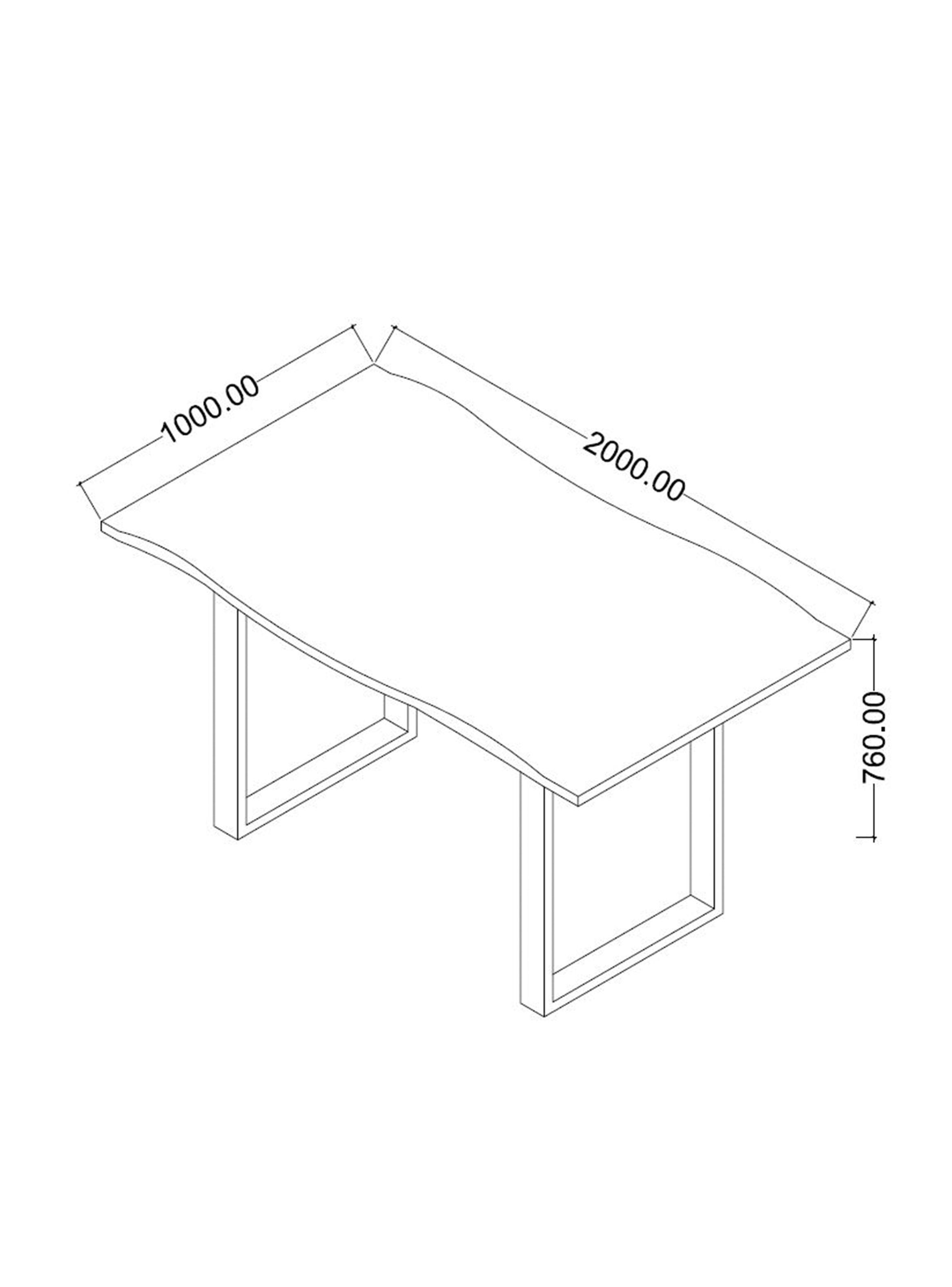 Mesa de Comedor Hazelnut 200 x 100 cm-3
