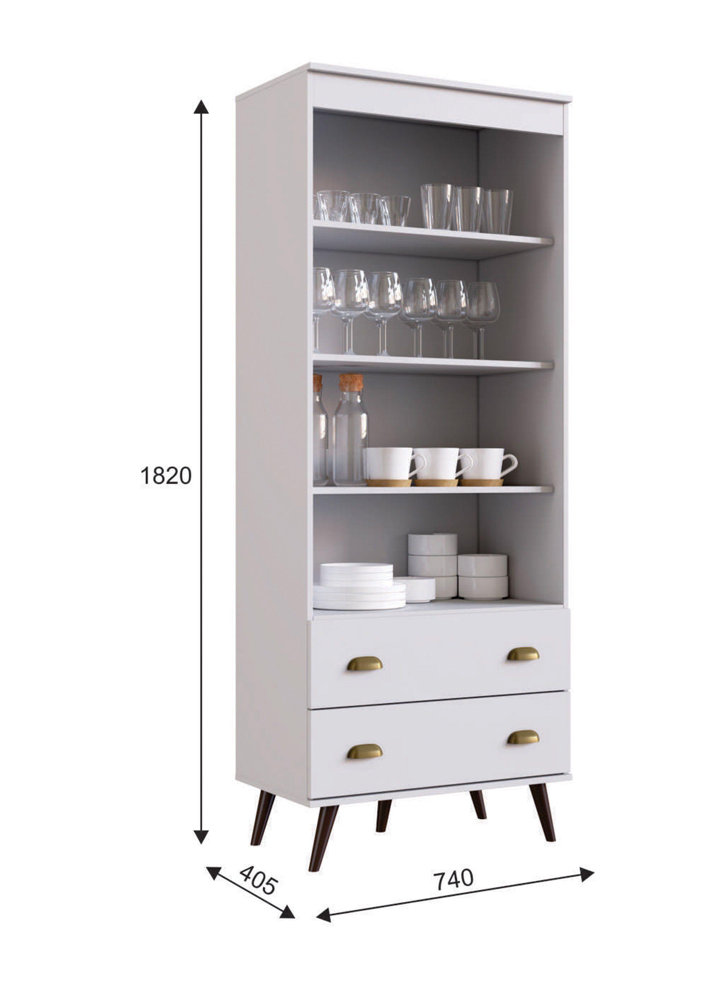 Vitrina 2 Puertas Vidrio Linea Nordica-1