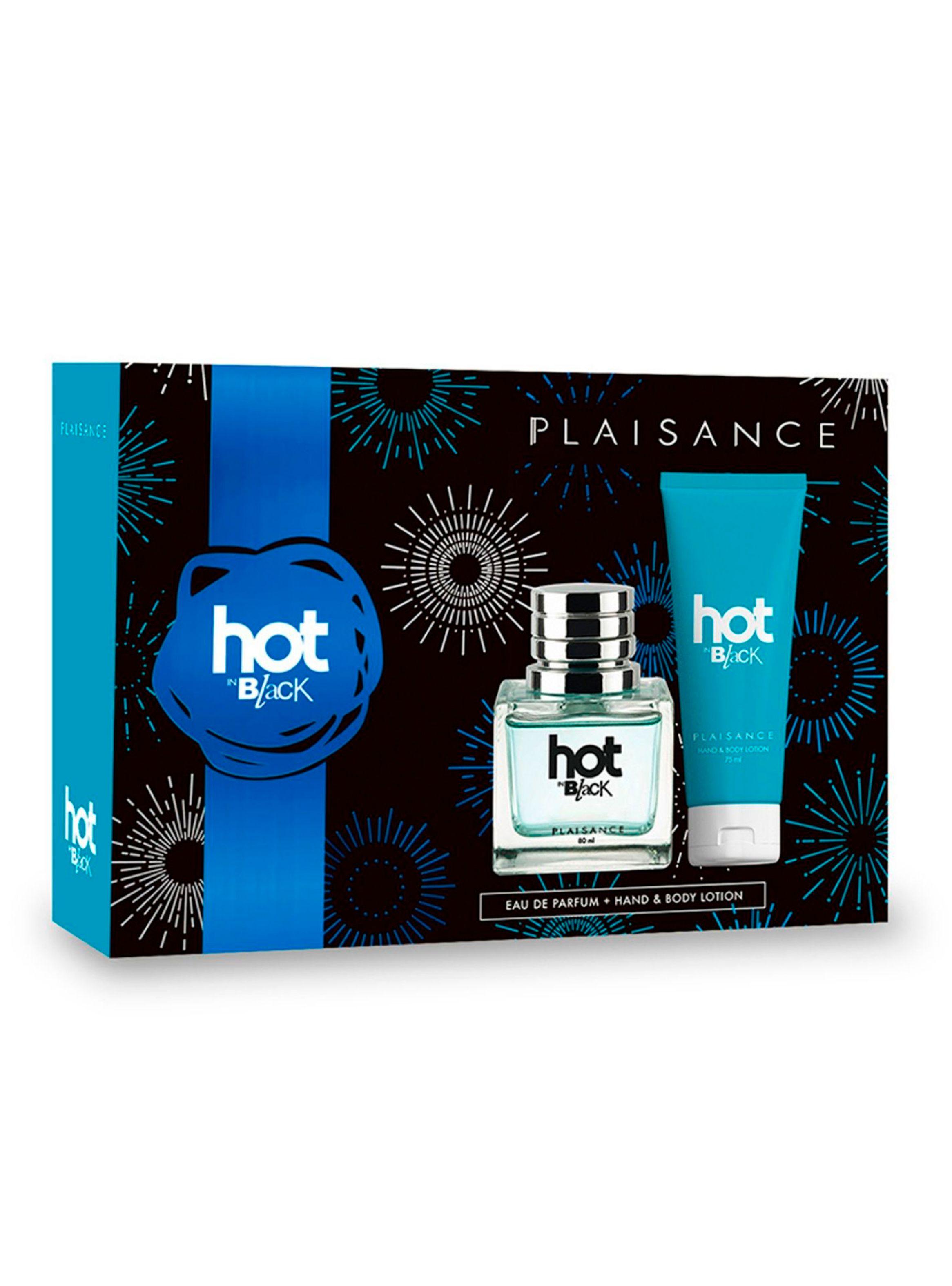 Set Perfume Hot In Black EDP Mujer 80 ml + Body Lotion 75 g-1