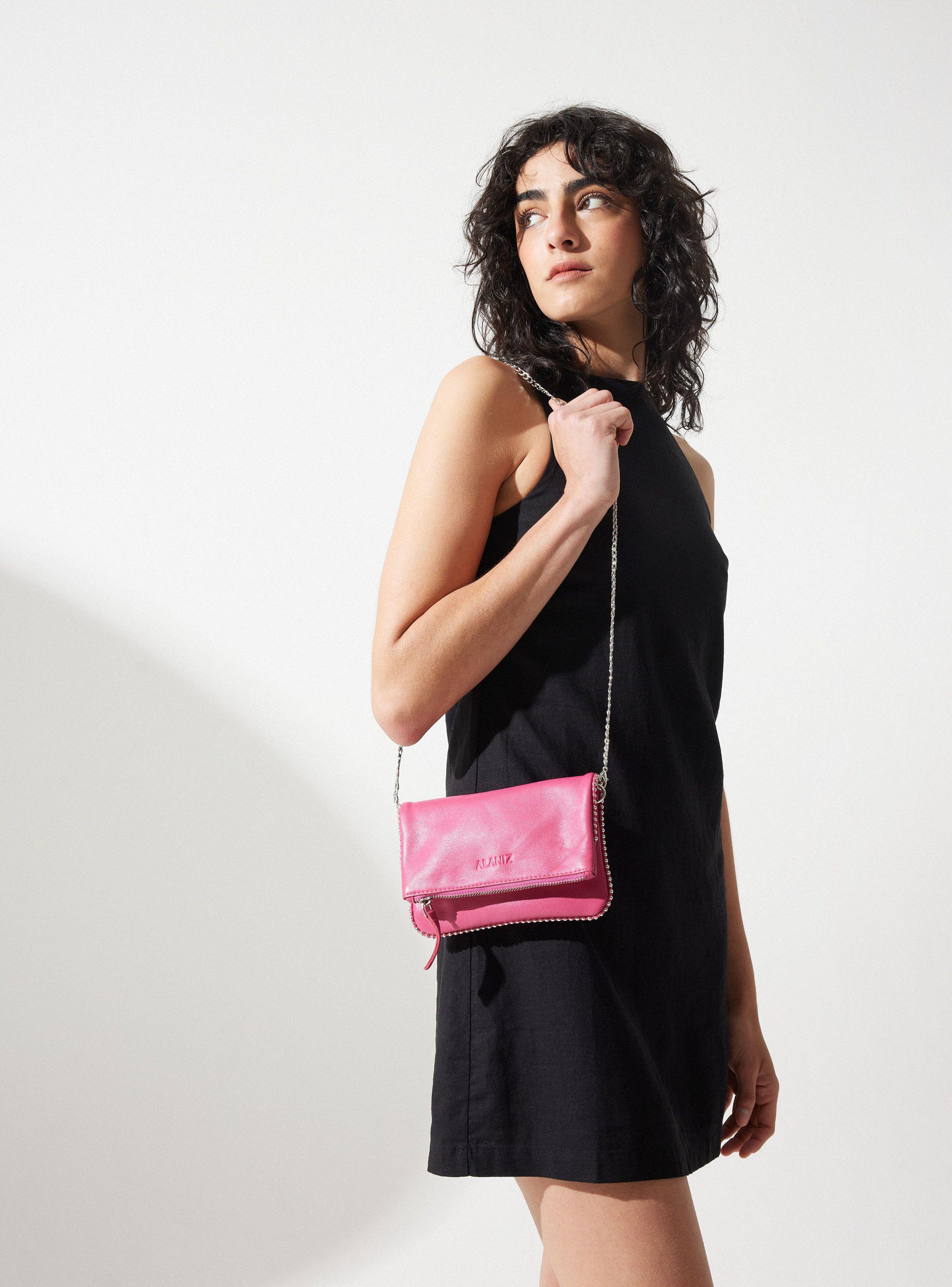 Cartera De Cuero Con Cadena-0