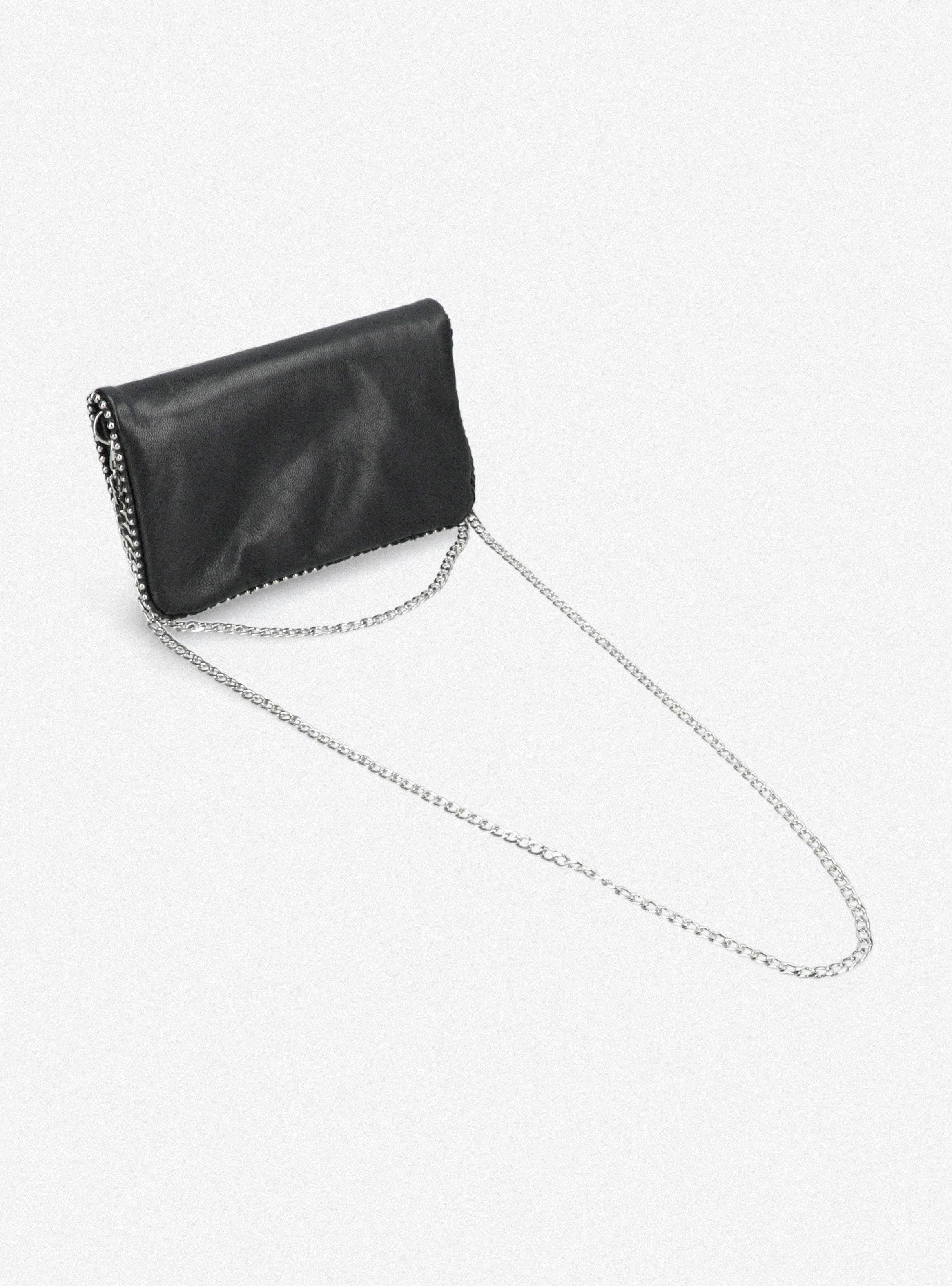 Cartera De Cuero Con Cadena-4