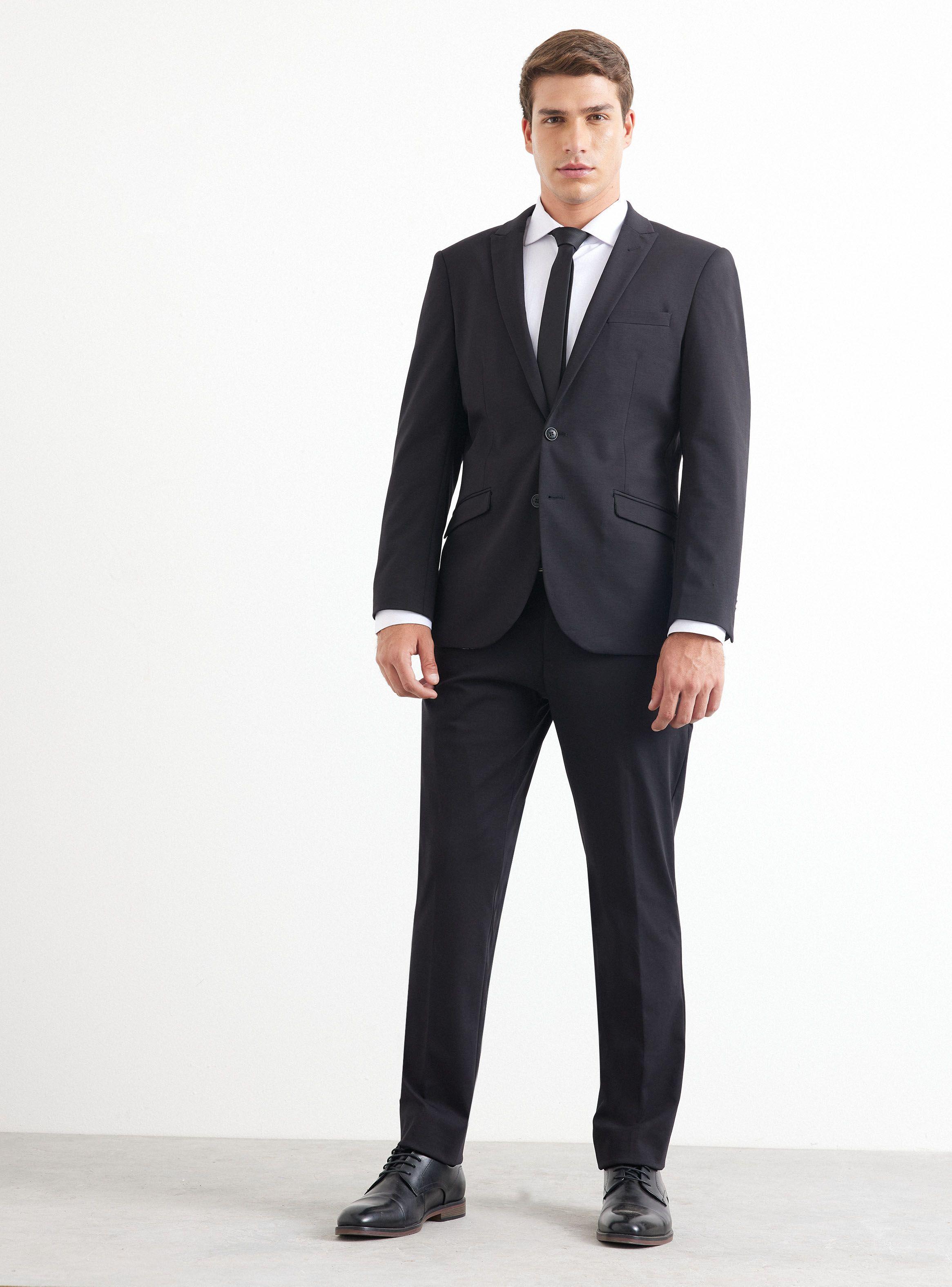 Traje Recto Texturado Slim Fit-4
