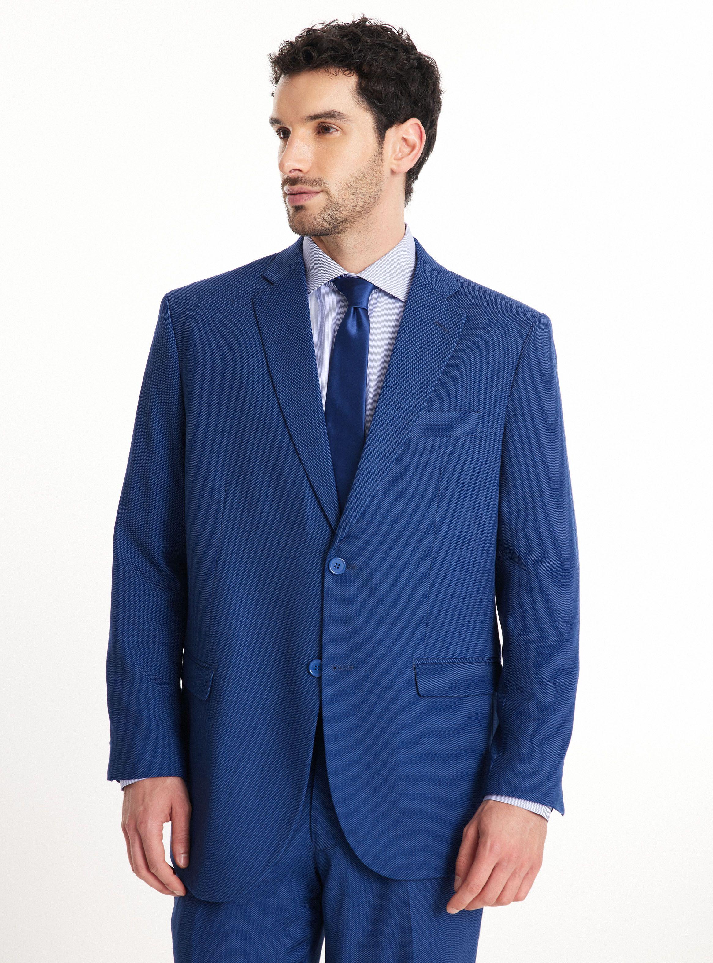 Traje Recto Texturado Regular Fit-0