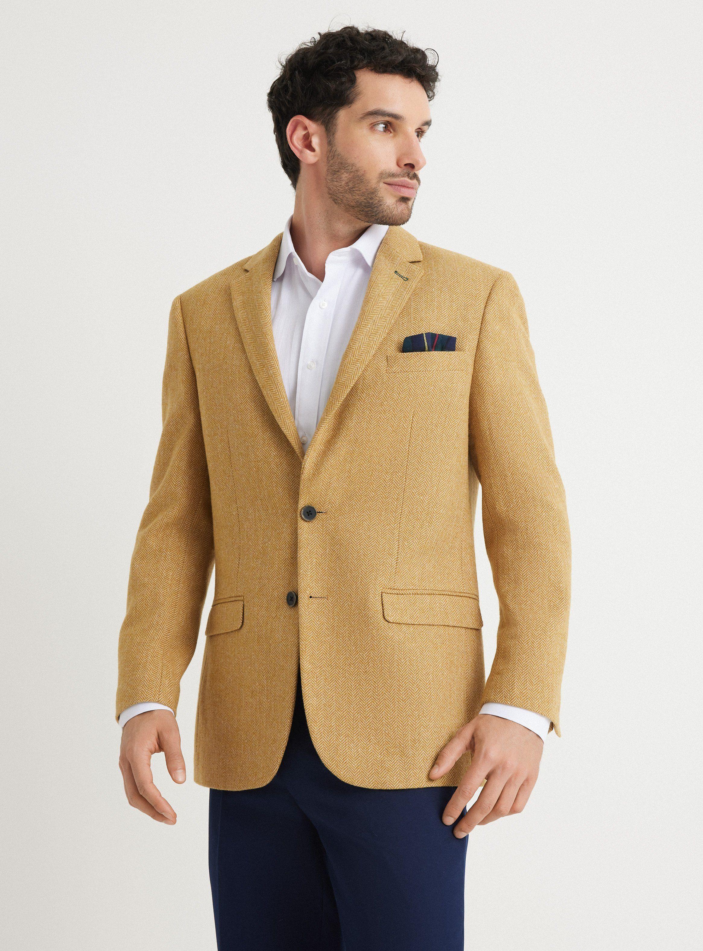 Vestón Recto Tweed Espigado-0