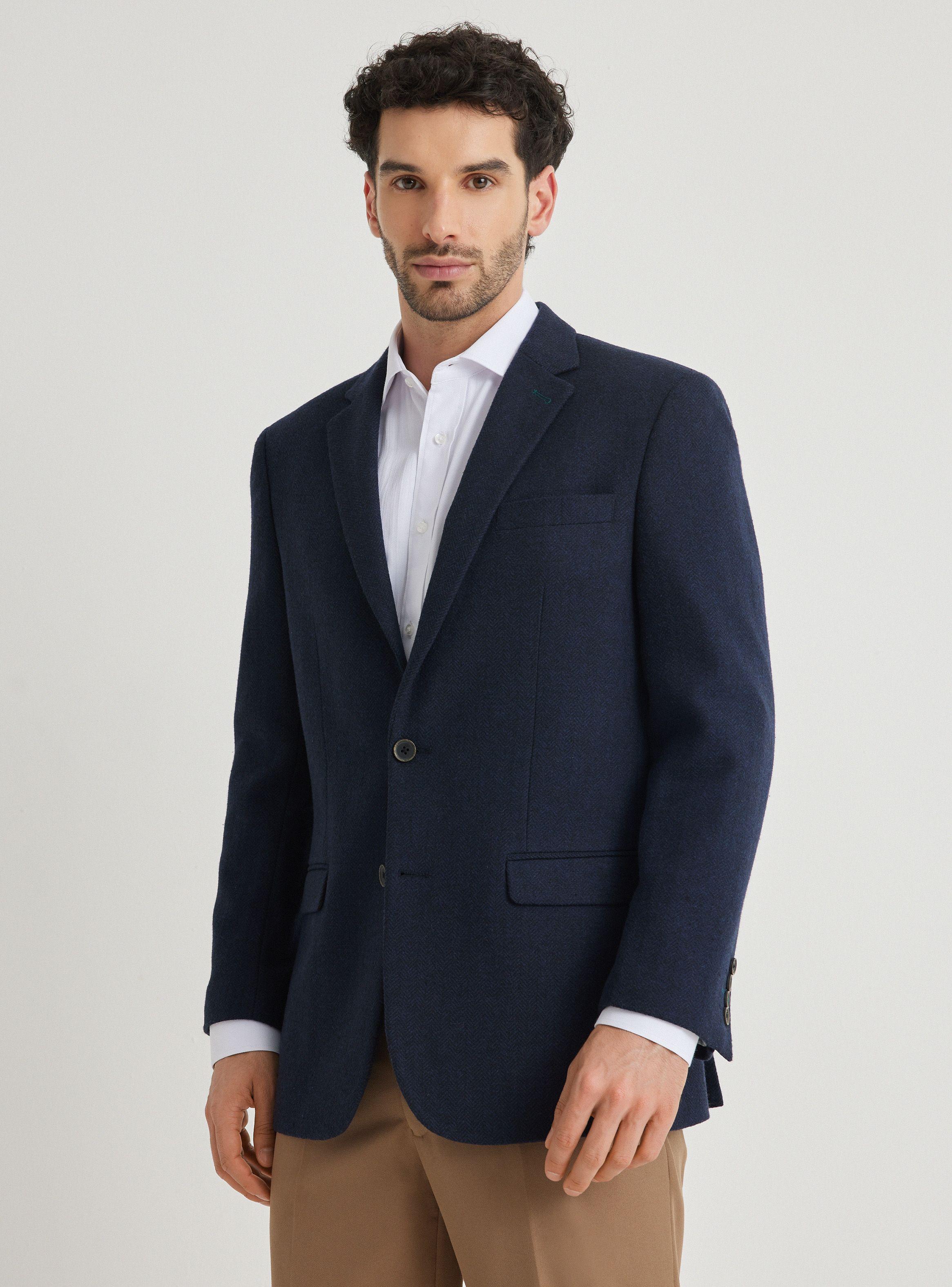 Vestón Recto Tweed Espigado-0