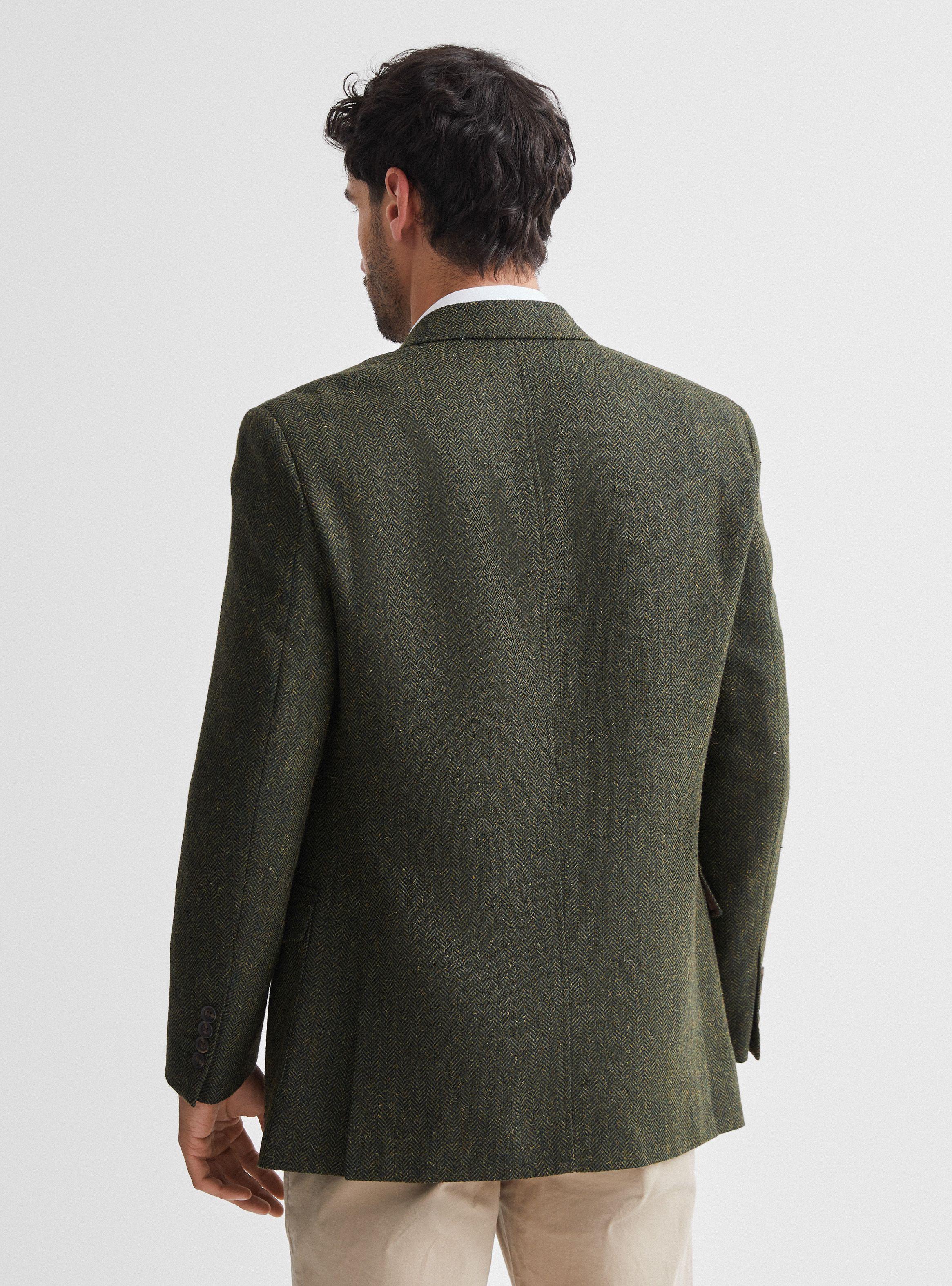 Blazer Recto Cazador en Tweed Espigado-1