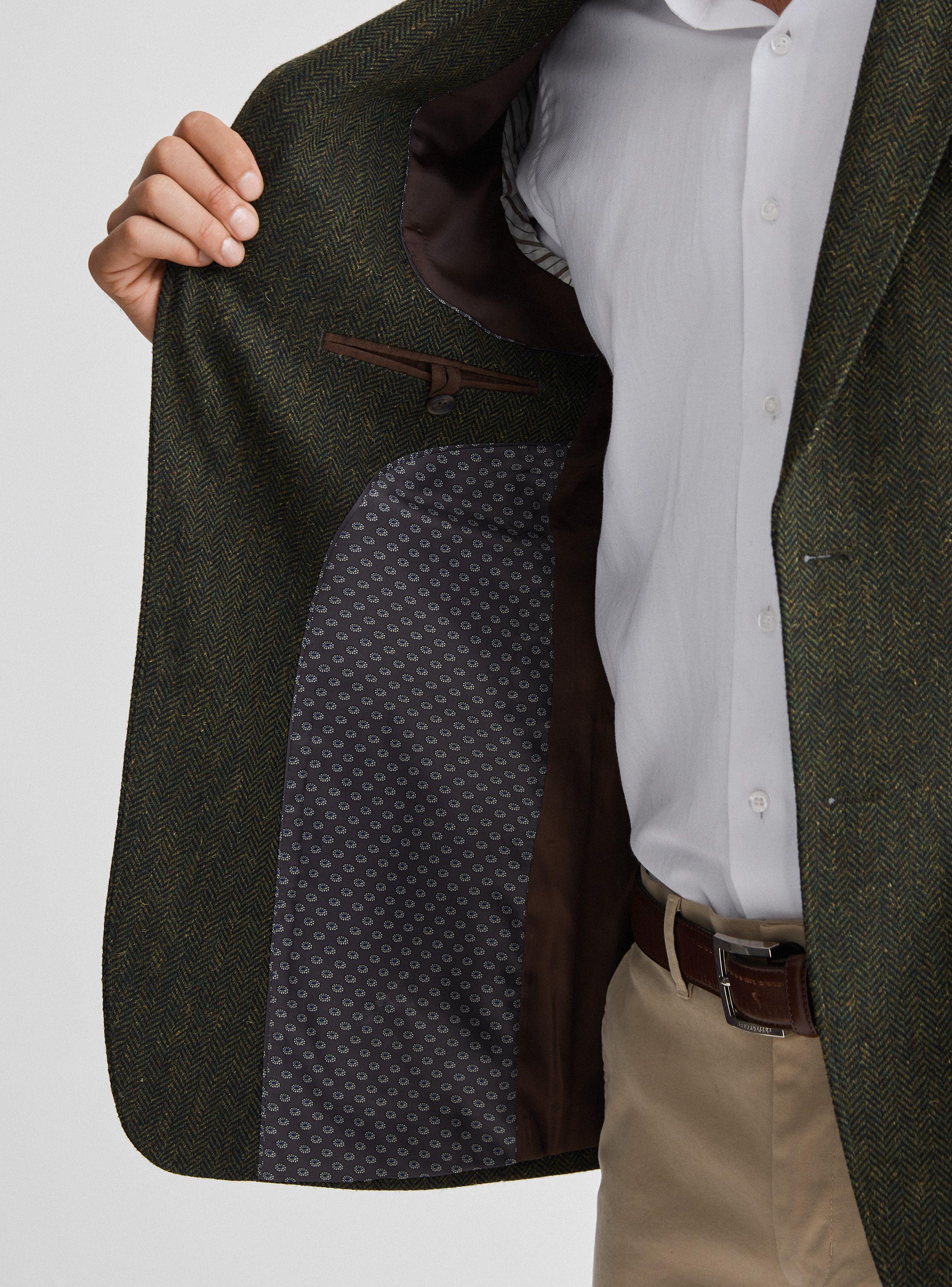 Blazer Recto Cazador en Tweed Espigado-3