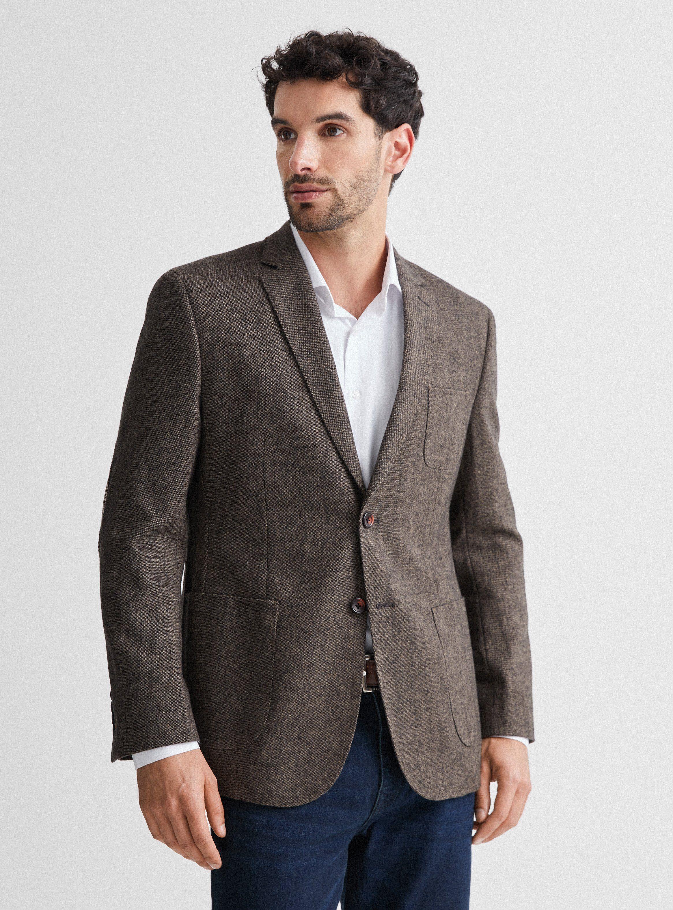 Blazer Recto en Tweed Cardado Codera Cuadrille-0