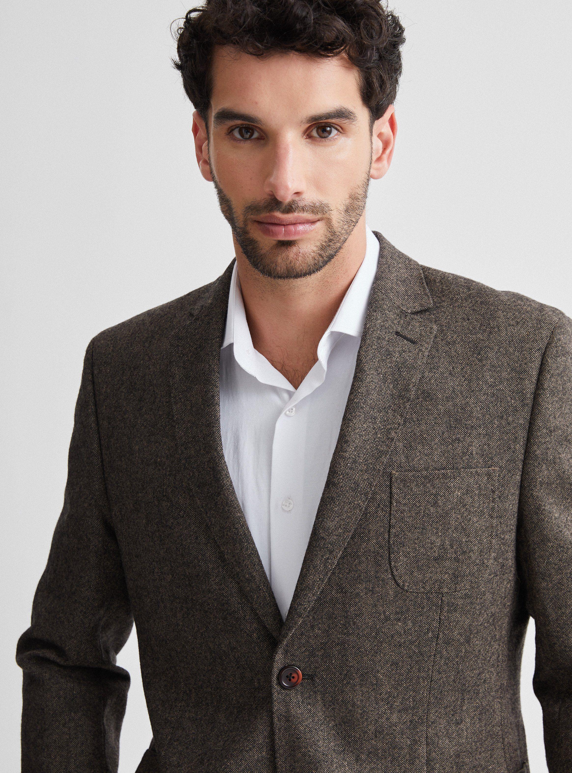 Blazer Recto en Tweed Cardado Codera Cuadrille-2
