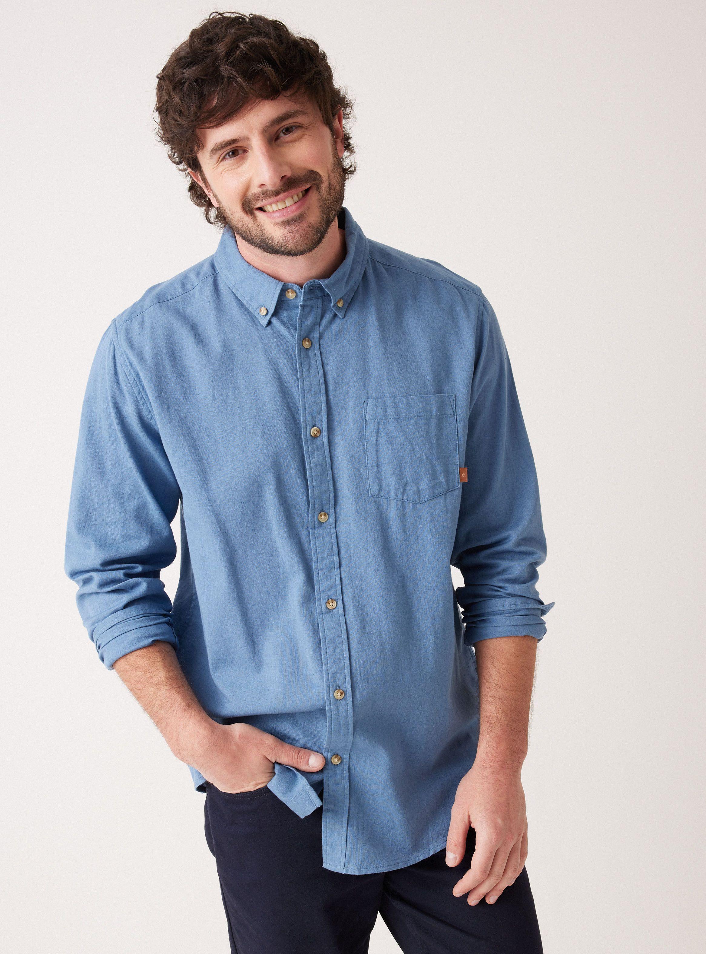 Camisa ML Algodón Lino Regular Fit-0