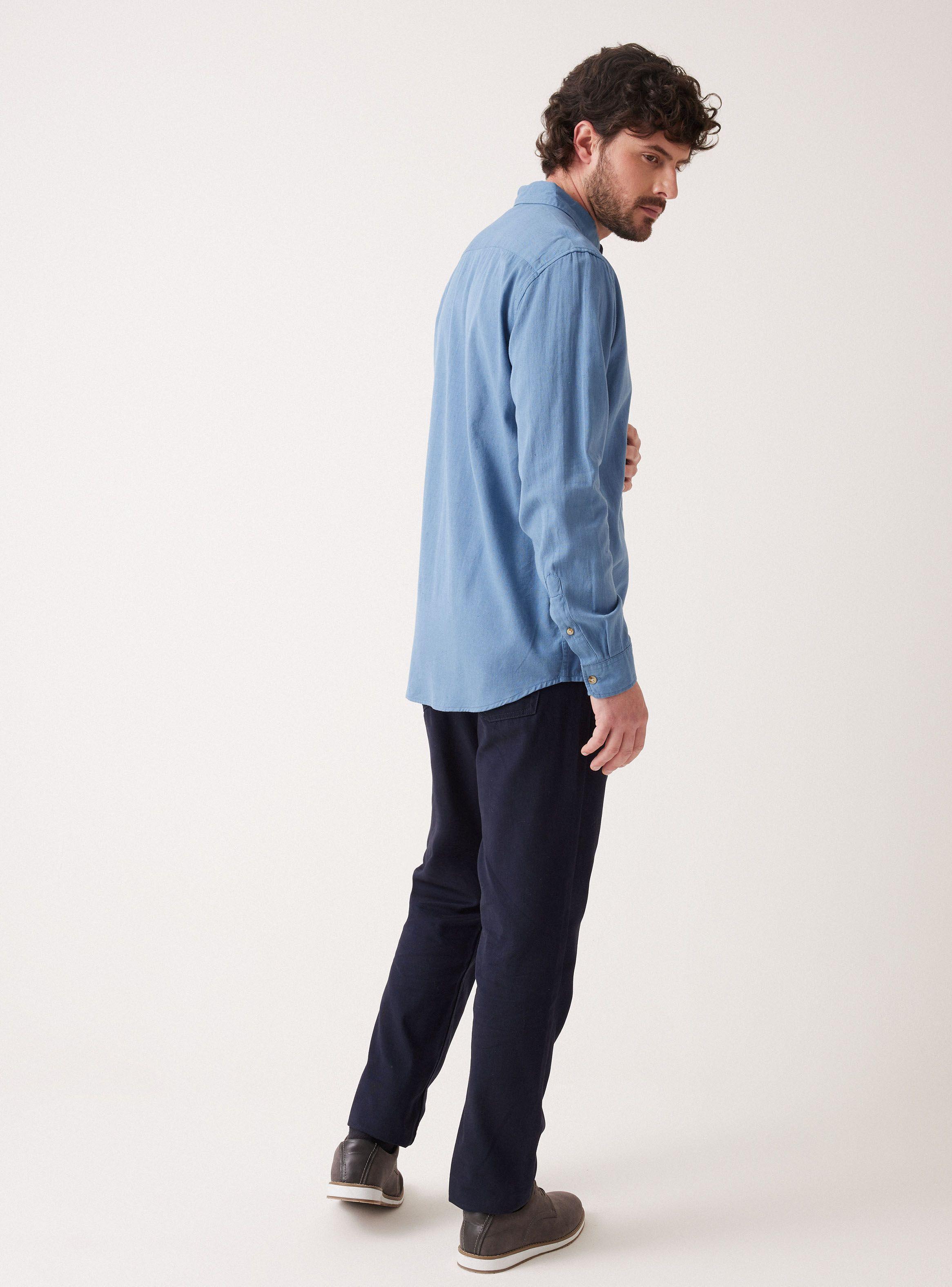 Camisa ML Algodón Lino Regular Fit-5
