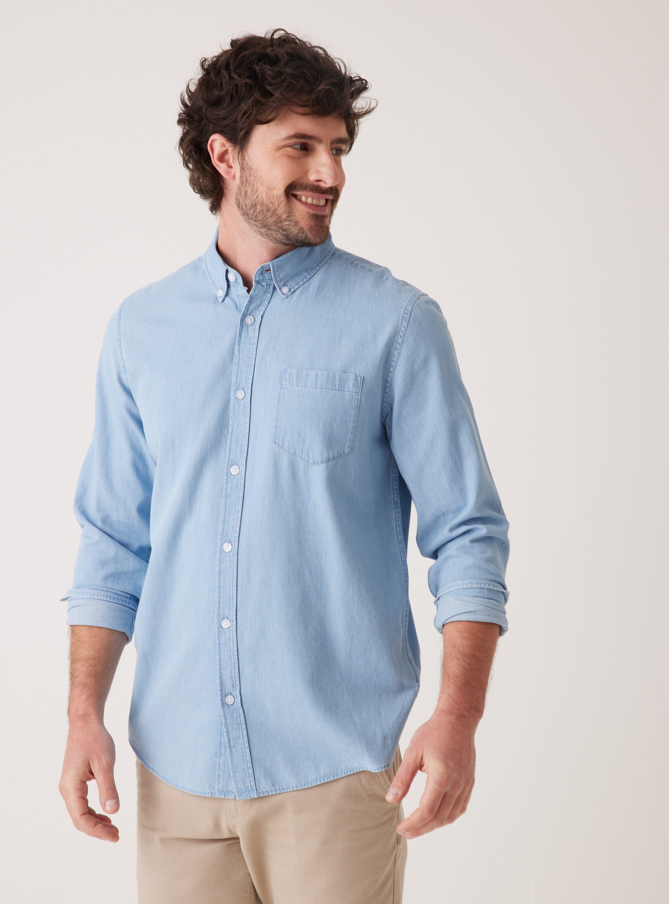 Camisa ML Denim Regular Fit-0