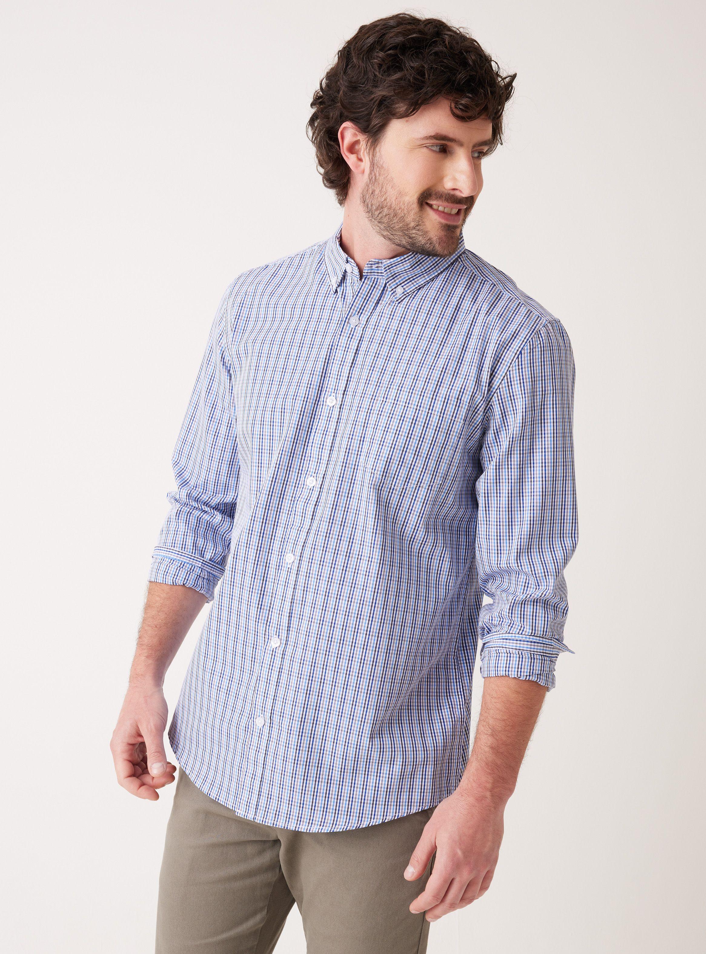 Camisa ML Cuadros Mediano Regular Fit-0