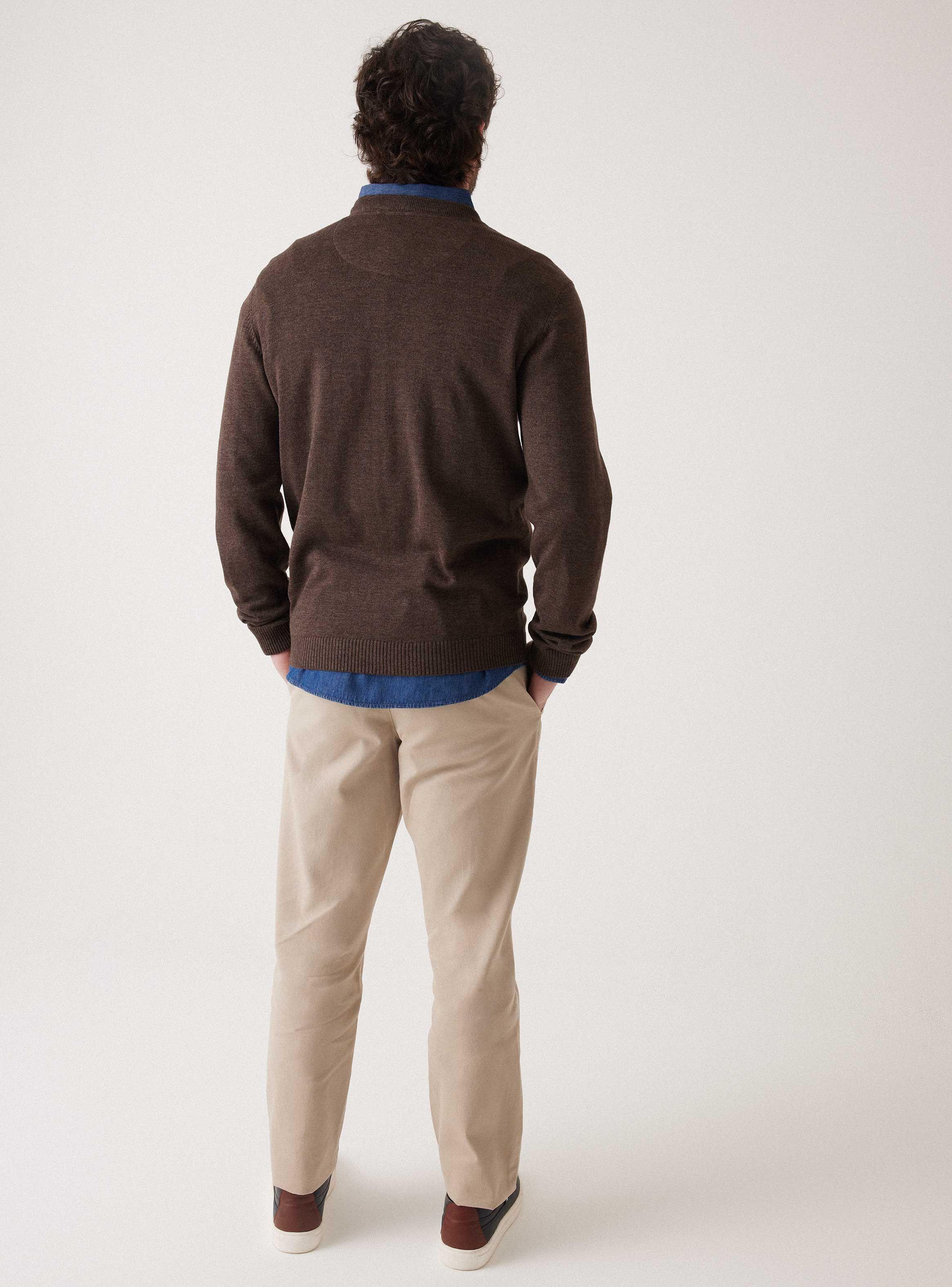 Sweater Cuello V Bassic Style-5